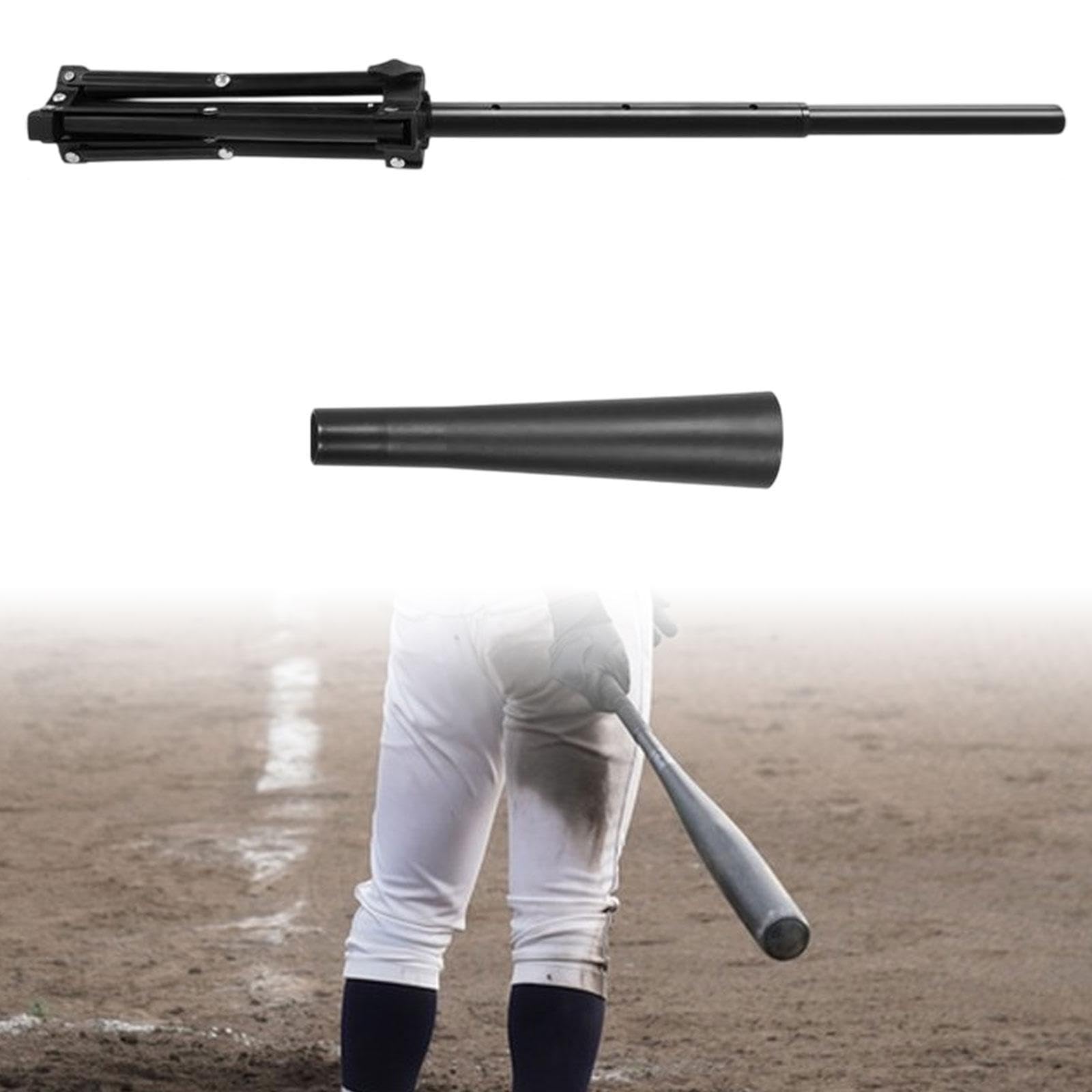 Colaxi Baseball Batting Tee Portable Height Adjustable Softball Batting Training Tee with Rubber Top for Outdoor Sports Accessories