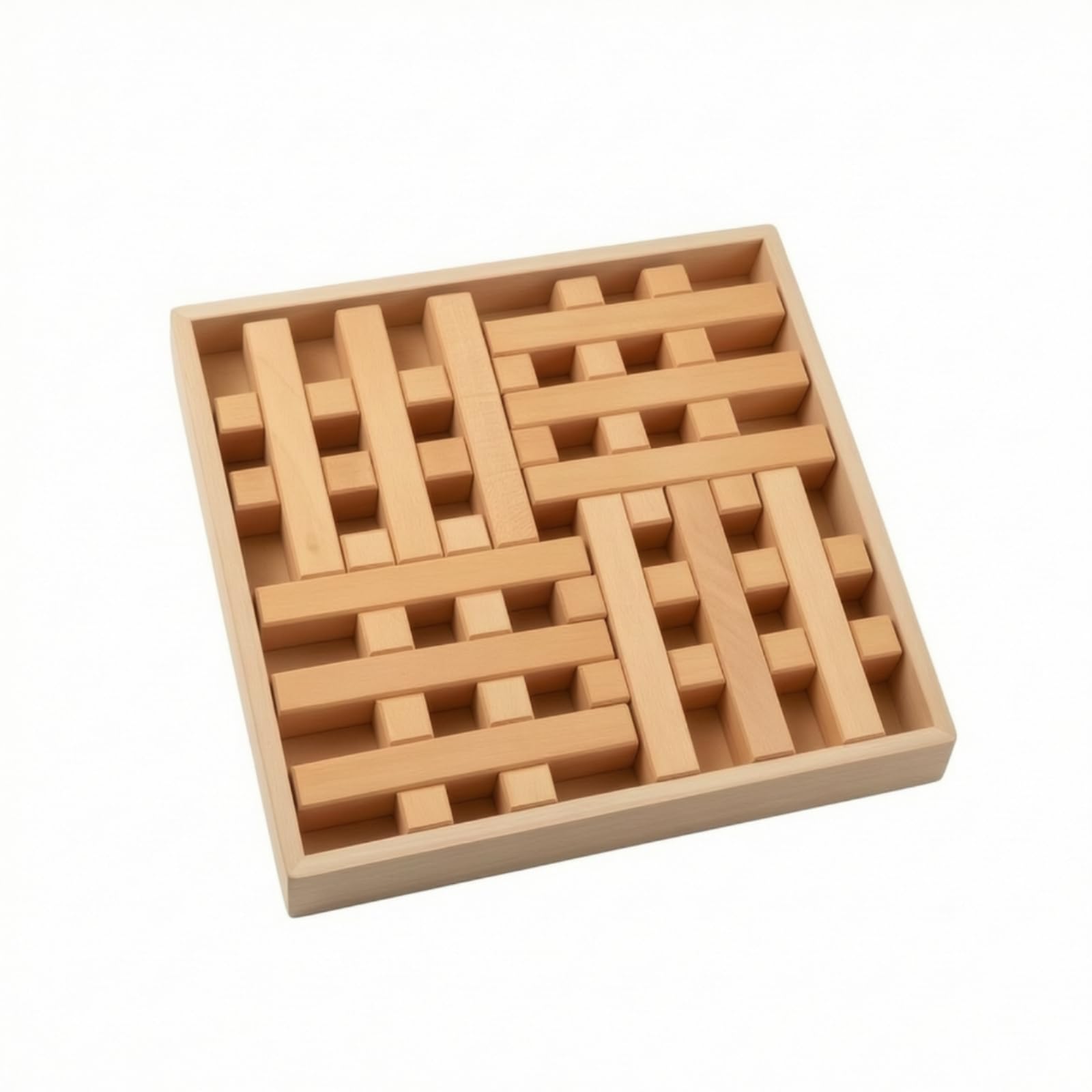 Qianly Scatola con Blocchi di Legno Metodo | Motricità Fine, Blocchi da Costruzione, per Asilo