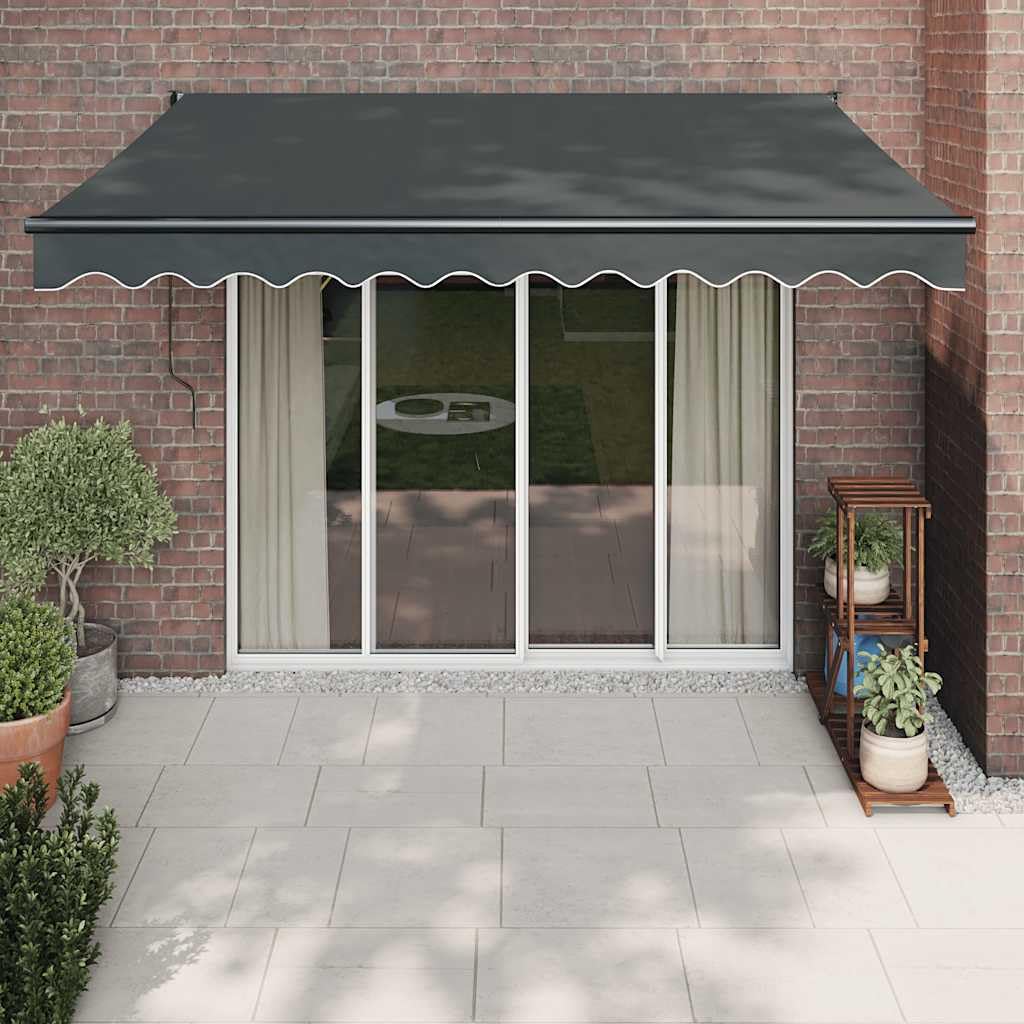 vidaXL Toldo retráctil automático Gris Antracita 3,5x2,5 m