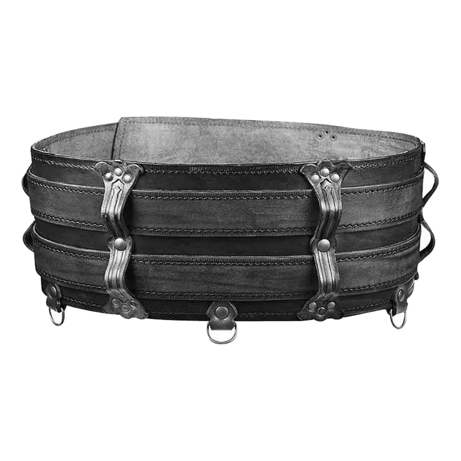 Cinturón Medieval, Cinturón de Poliuretano, Accesorio para Cosplay, Cinturón de Corsé de Caballero, Cinturón Ancho para Espectáculos Y Disfraces.
