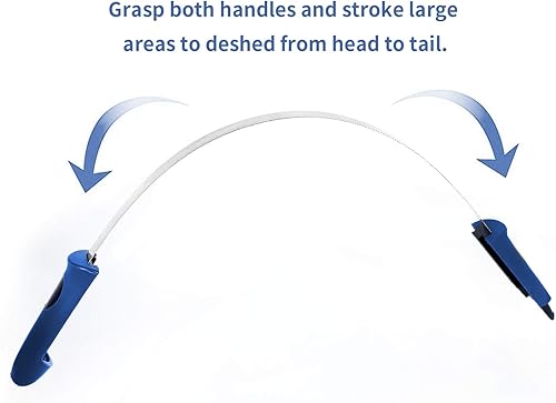 Vista 14 de Cuchilla de doble cara con hoja de acero inoxidable herramienta de eliminación de desprendimiento para todos los tipos de abrigos de perro, agarre
