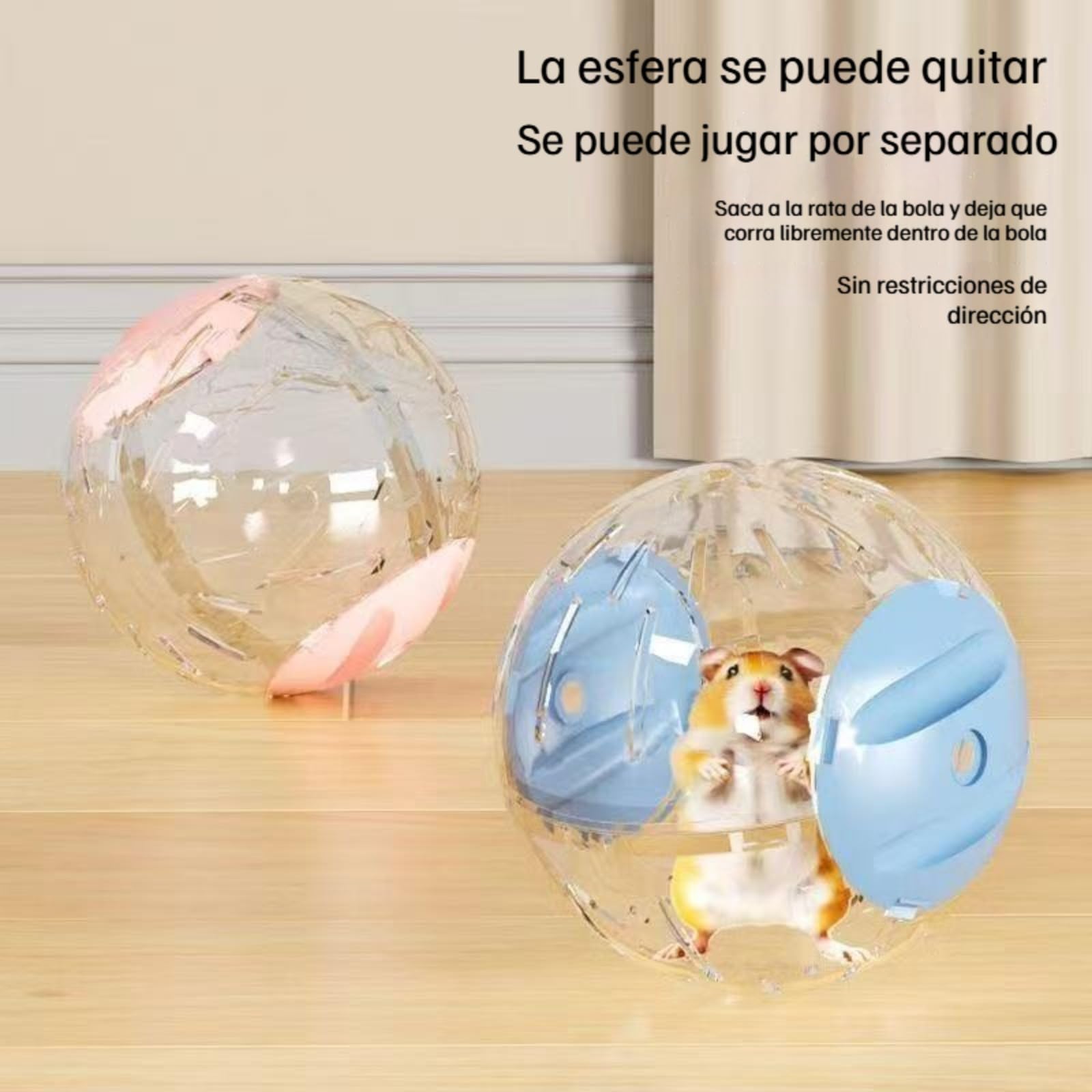Coche Deportivo de Bola Rodante para Hámsteres, Pequeña Juguetería para Mascotas, Coche de Ejercicio con Rueda, Juguete de Superdeportivo para Hámsteres, Bola Rodante Interactiva de Fitness para — view 2