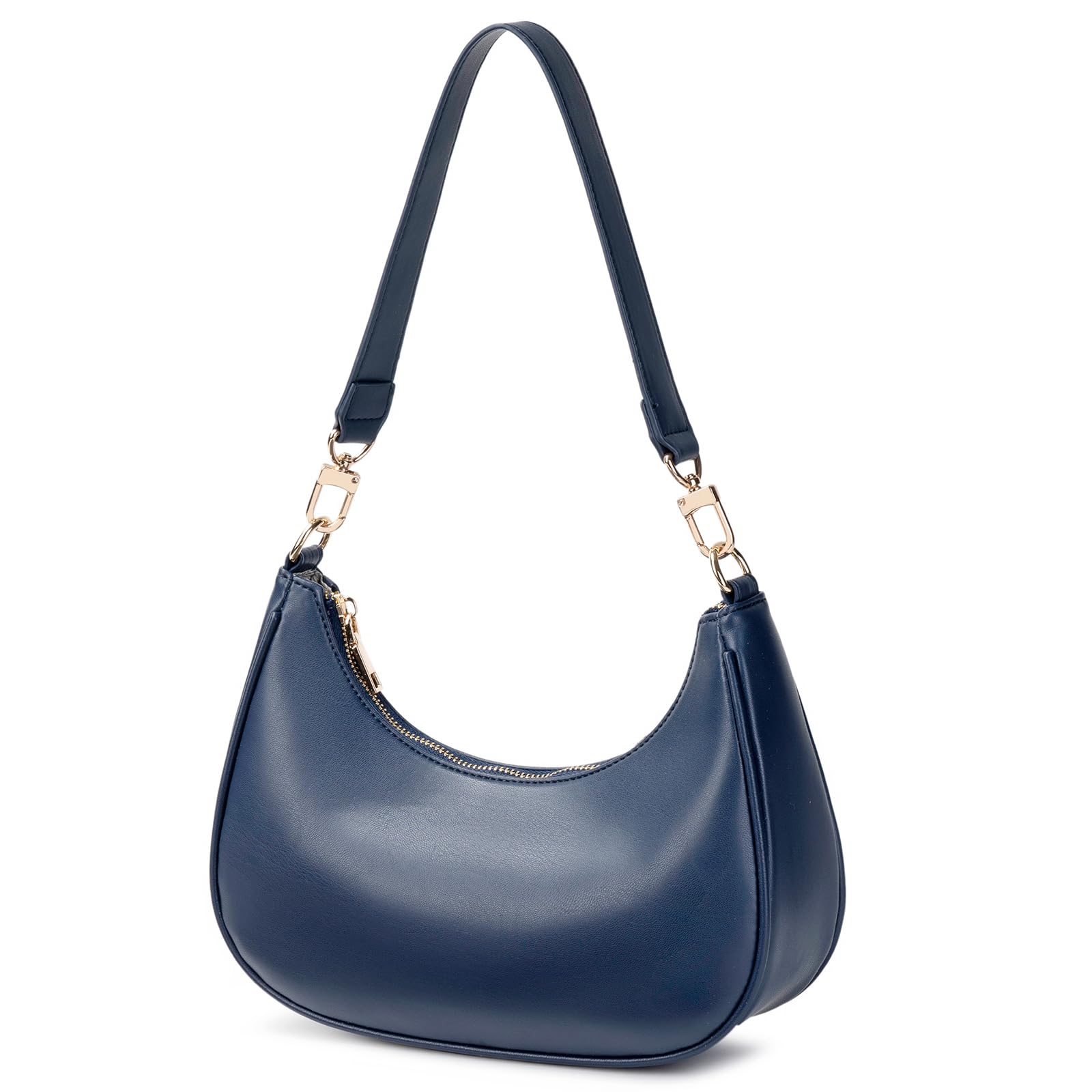 Women's Shoulder Bags Cute Hobo Purses Vintage Handbags with Zipper Lightweight Underarm for Dating Shopping Gift (Navy blue) view 2