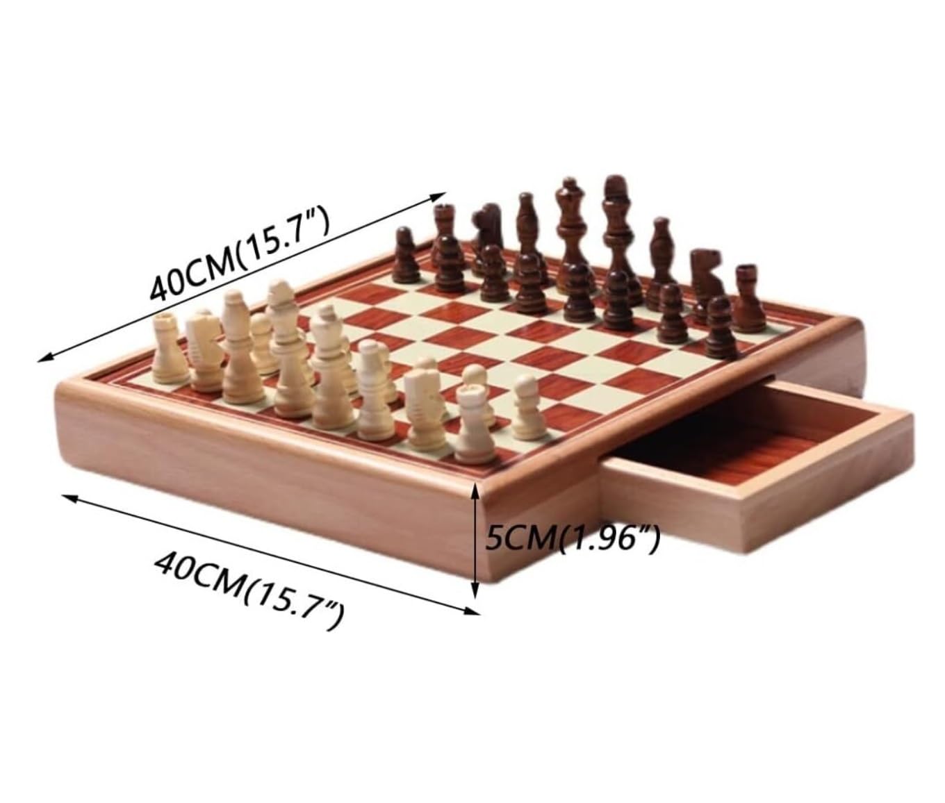 Szachy Szachownica Do Gier Planszowych Szuflada Do Przechowywania Szachy Wysokiej Klasy Drewniana Klasyczna Gra Planszowa Przenośna Dla Początkujących Chess Jeu