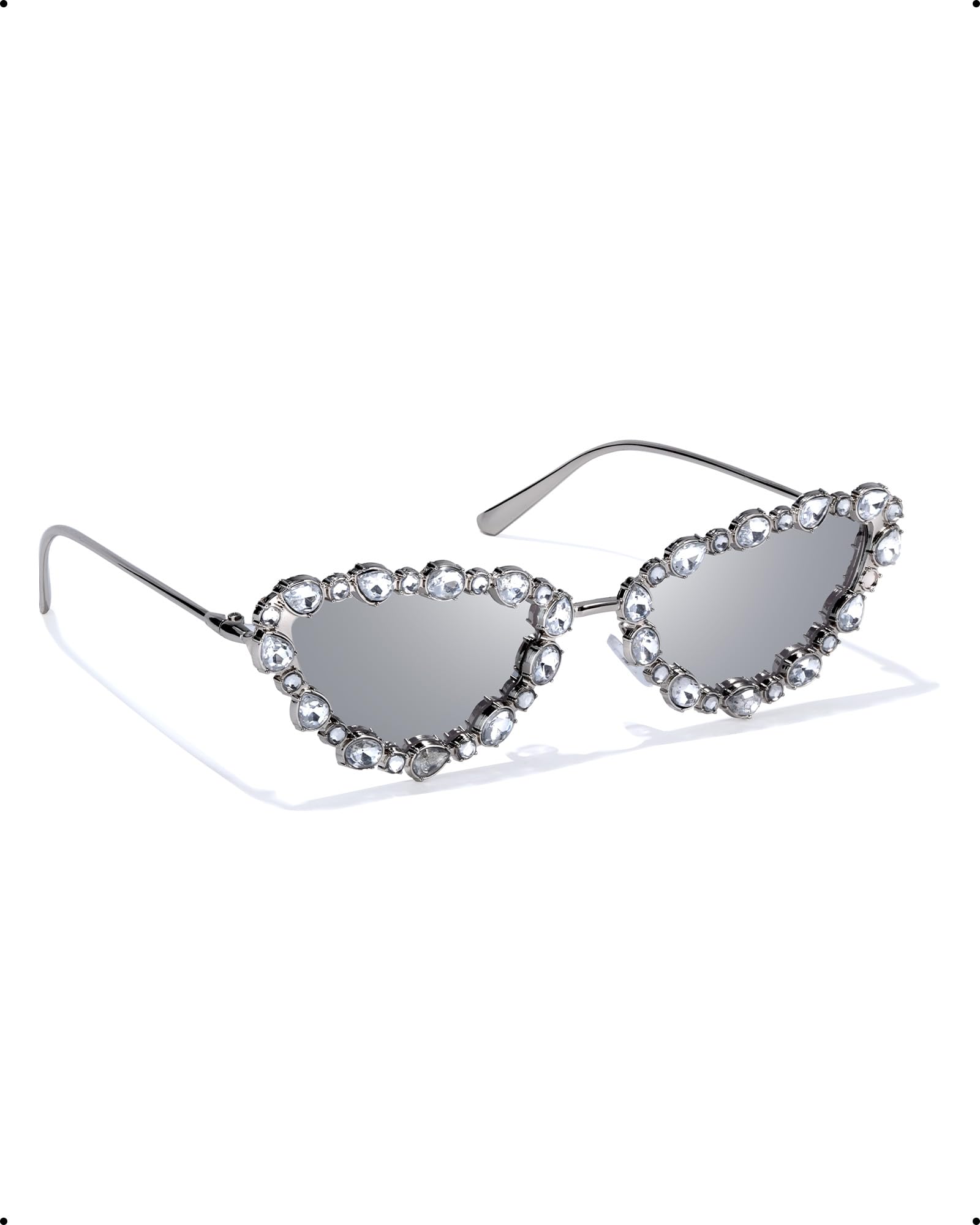 IGnaef® Rhinestone Sunglasses for Women Bling Bling Glasses Jeweled Frame Costume Party Accessory