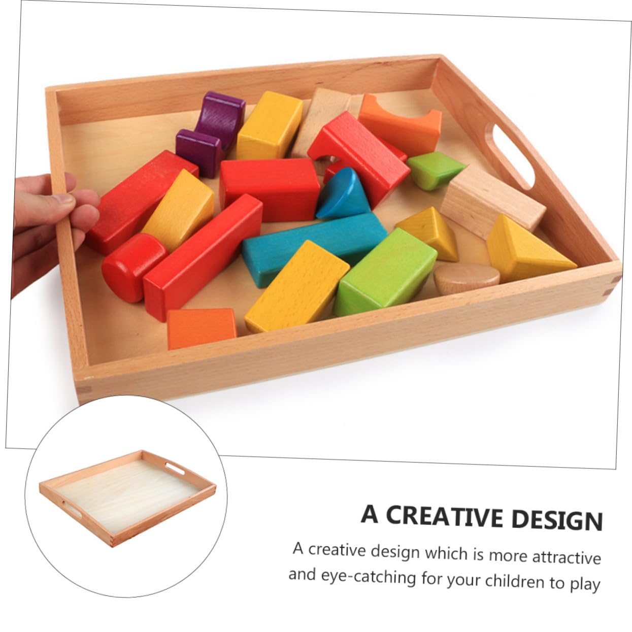 Giocattolo Educativo in Legno Montessori 1 Pezzo Beige