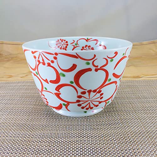 Amazon | 丼（どんぶり） 有田焼 波佐見焼 大輪花丼（赤） 軽量 色違い