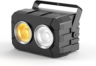 Stage Lights, 180W 2 Eyes LED COB Lights, Cool+Warm White LED Cob,Stage Spotlights with DMX512 & Sound-Activated Control Mode, Stage Lighting for Party Show Wedding Event