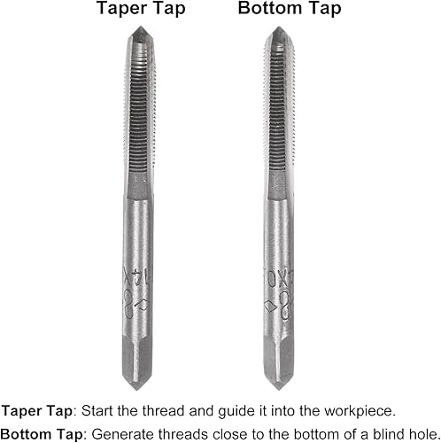 Miniatura 3 de uxcell Juego de 2 pares de grifos de mano métricos, M7 x 0.75 roscas cónicasinferiores, herramienta de aleación, kit de roscas de acero para