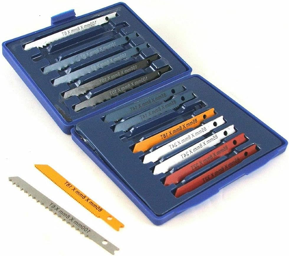 NEW 14pc Jigsaw Saw Blade Set Jig Saw,Jikkolumlukka