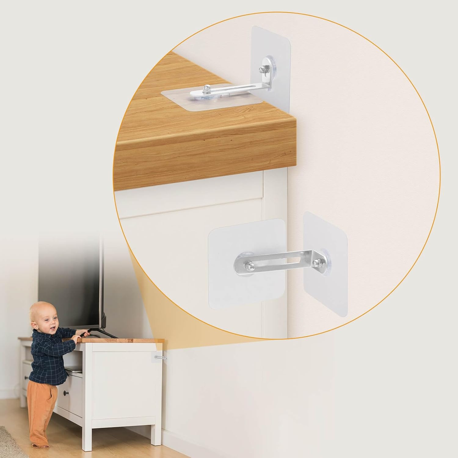 10 Pack Furniture Wall Anchor, Anti Tip Furniture Anchors