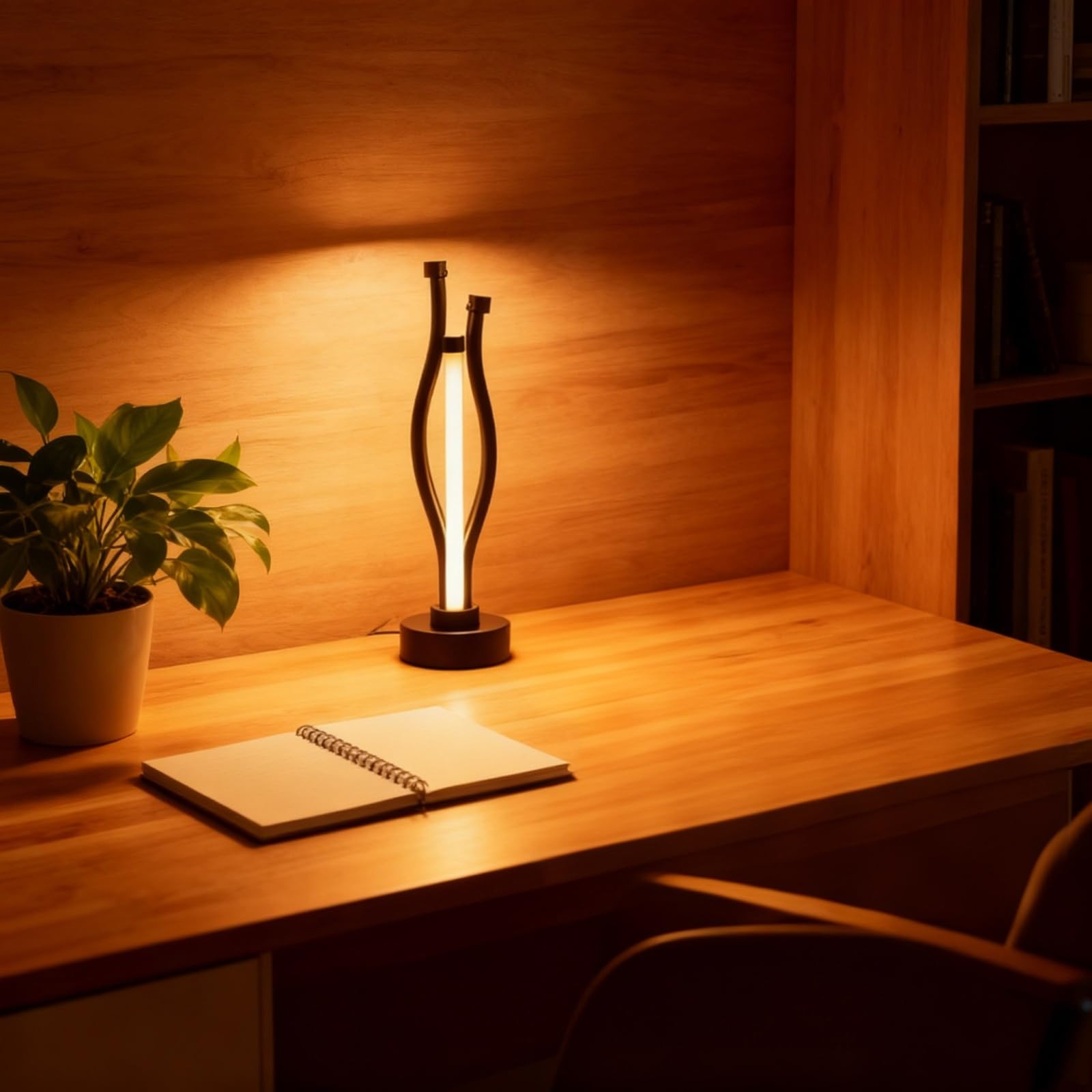 Modern Led Table Lamp Unique Nightstand Dimmable Spiral Desk Lamps with 3 Color Levels for Bedside Bedroom & Living Room Office Book Store Art Wall Decor โ image 1