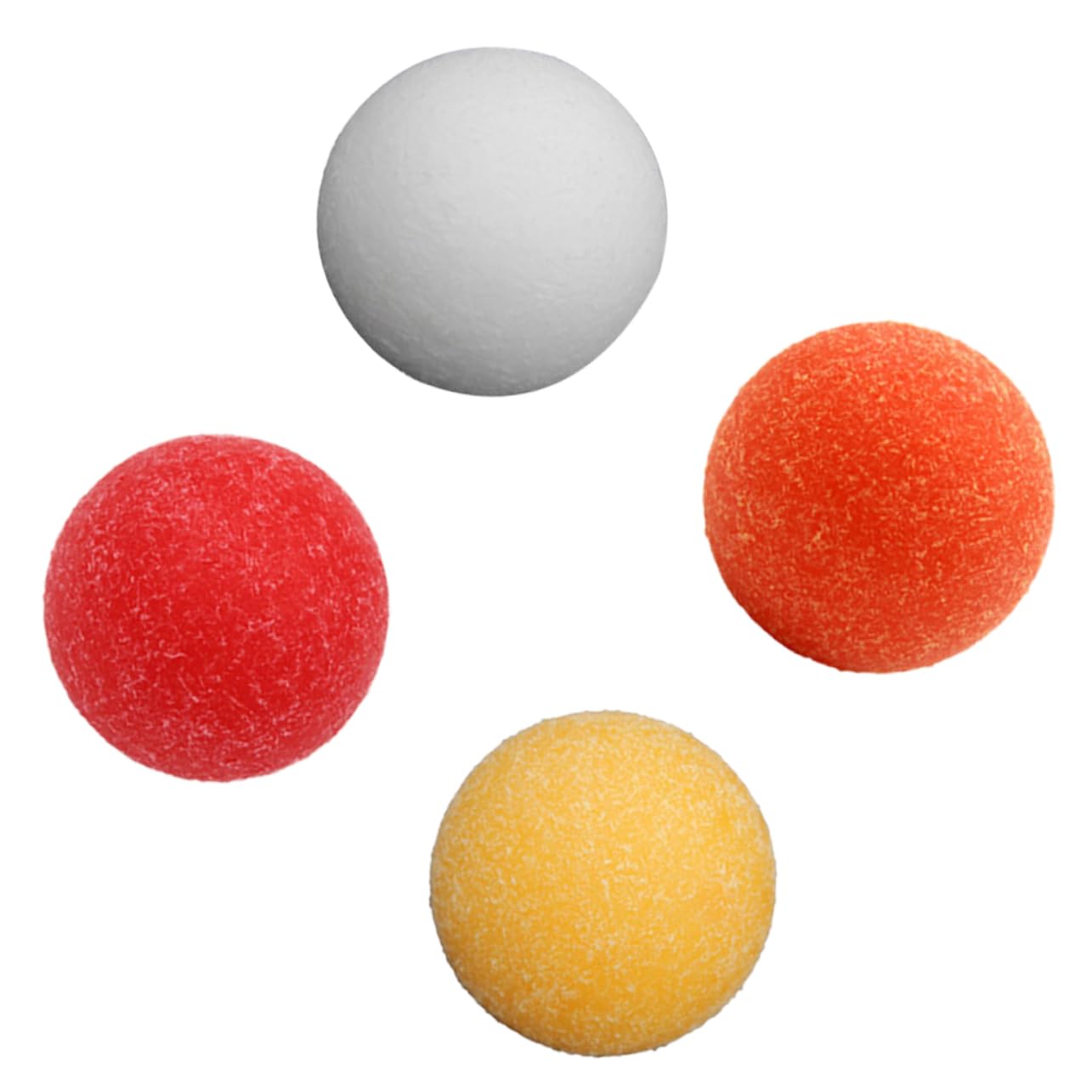 VICASKY 2sets 4pcs Mini Tabletop Soccer Balls Plastic Replacement Footballs for Foosball Game White Red Orange Fun for Home and Outdoor Use 4pcs*2