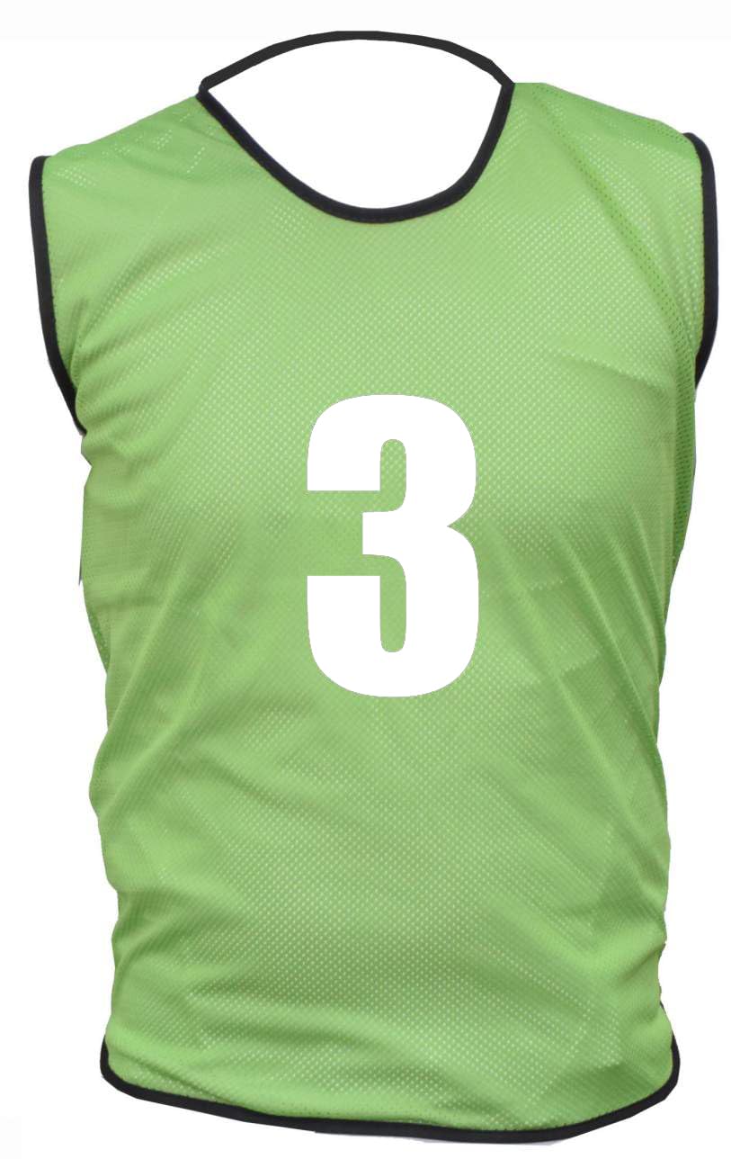 10 MESH BIBS FOOTBALL TRAINING SPORTS BIBS NUMBERED (2-11 OR number of your choice) Front/Back OR Front & Back (Green (Back Only), Youth (Men's Small-Medium))