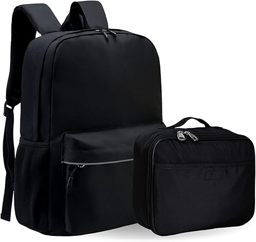 Fenrici Mochila y lonchera para niños y niñas, bolsa escolar con compartimento para laptop, bolsa de almuerzo aislada, juego a juego Fenrici Mochila y lonchera para niños y niñas, bolsa escolar con compartimento para laptop, bolsa de almuerzo aislada, juego a juego