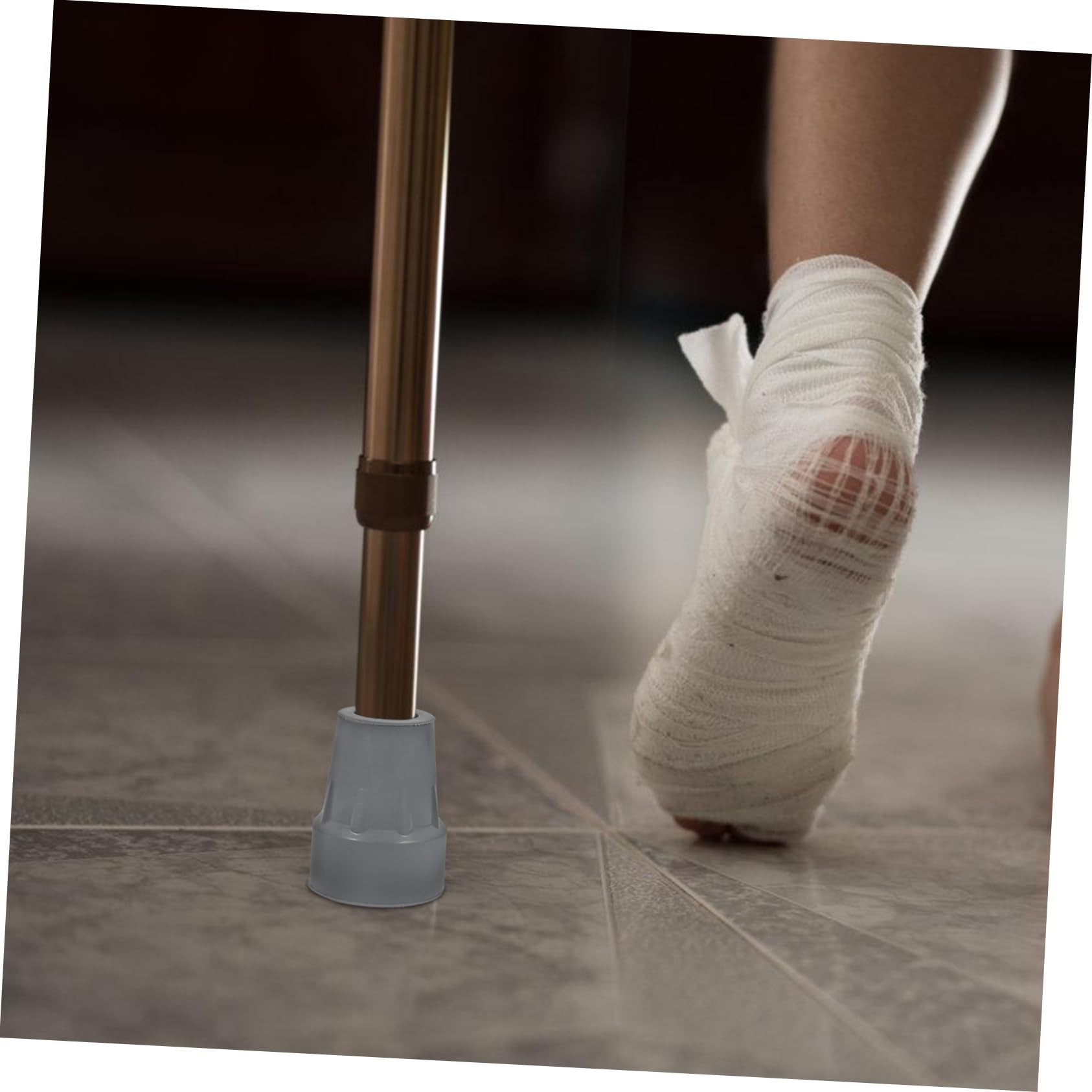 Alfombrilla Antideslizante Para Muletas Consejos Para Andadores Puntas De Caña Reemplazo De Puntas De Andador Muletas De Repuesto Caucho Grey 6 Piezas X 4
