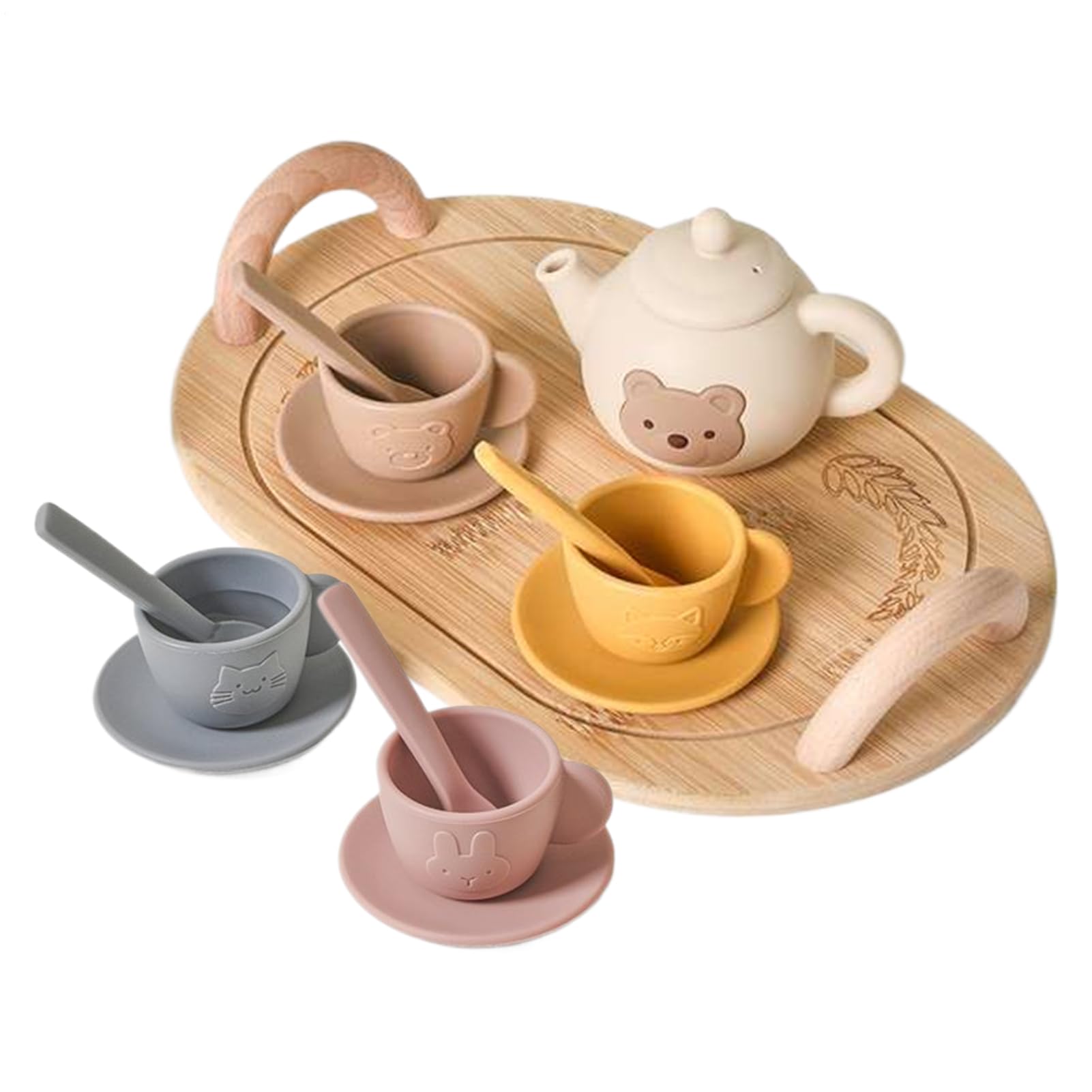 Set De Té De Silicona Juego Didáctico De Roles, Aprendizaje Y La Motricidad