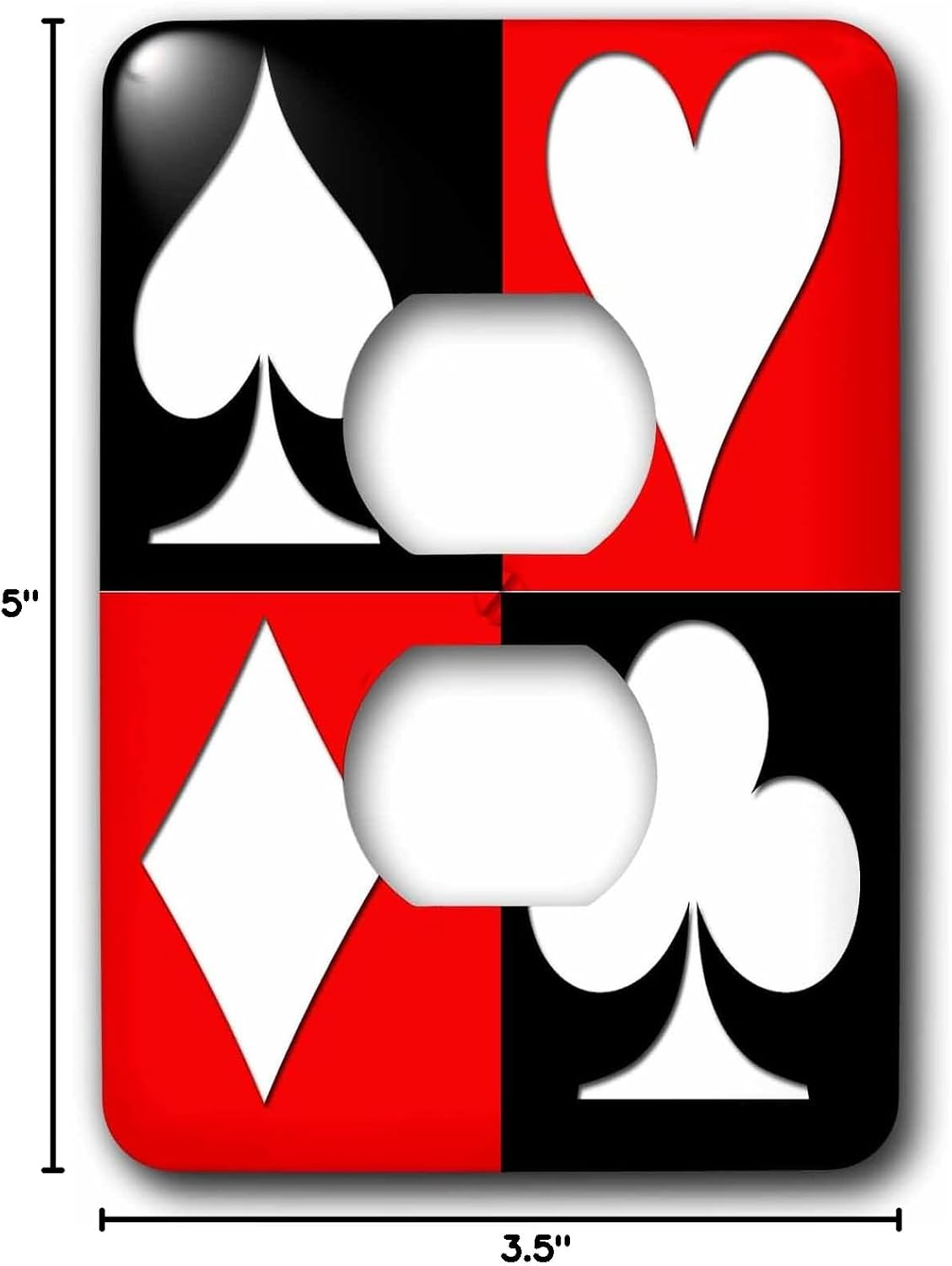 3dRose lsp_218680_6 Poker Four of a Kind Aces Popular Image 2 Plug Outlet Cover image 3