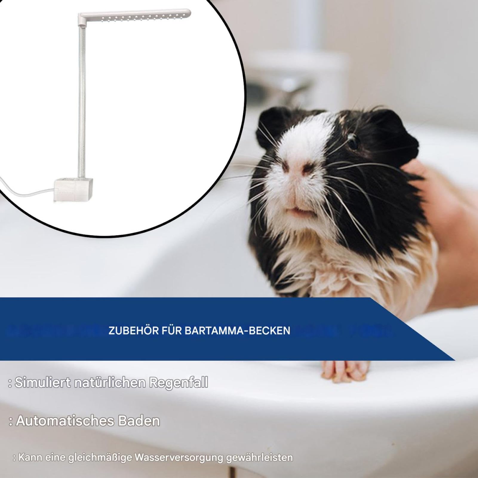 Bartagamen-Dusche elektrisches Sprühgerät mit Saugnäpfen Reptilien-Hygienezubehör Kleintier-Pflegegerät