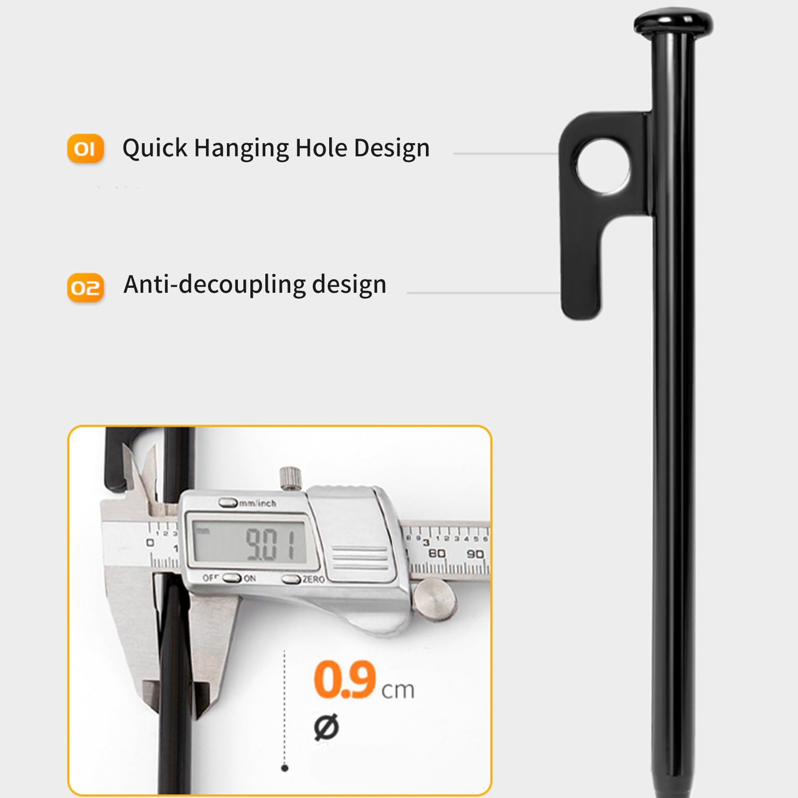 Camping Zeltheringe Aluminium Zelte Heringe Heringe Garten Bodenanker mit Haken Windlager Zelt Spikes Baldachin Nägel