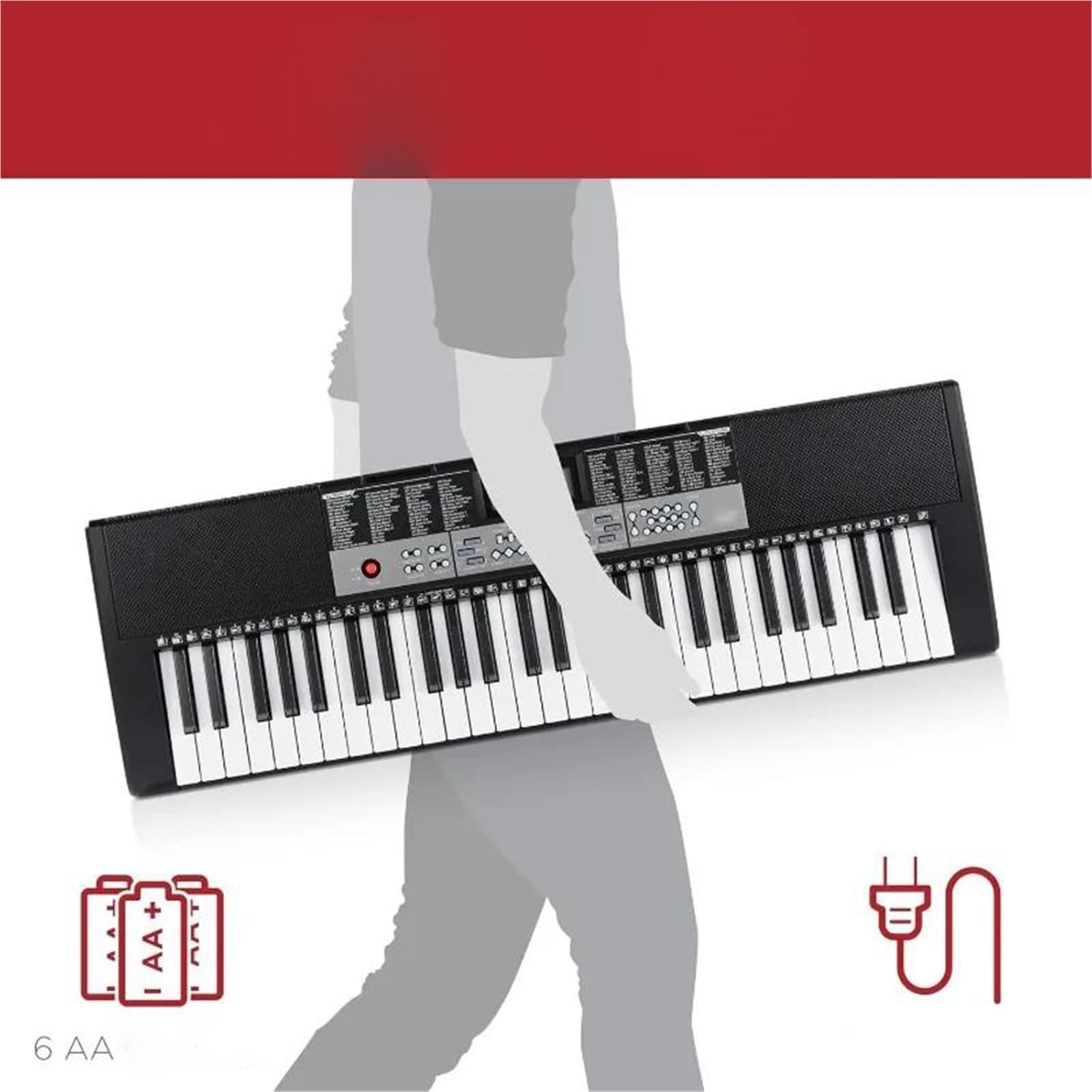 Pianoforte Elettronico Professionale Pianoforte Elettronico Portatile A 54 Tasti Con Schermo LCD E Supporto Per Spartiti Musicali