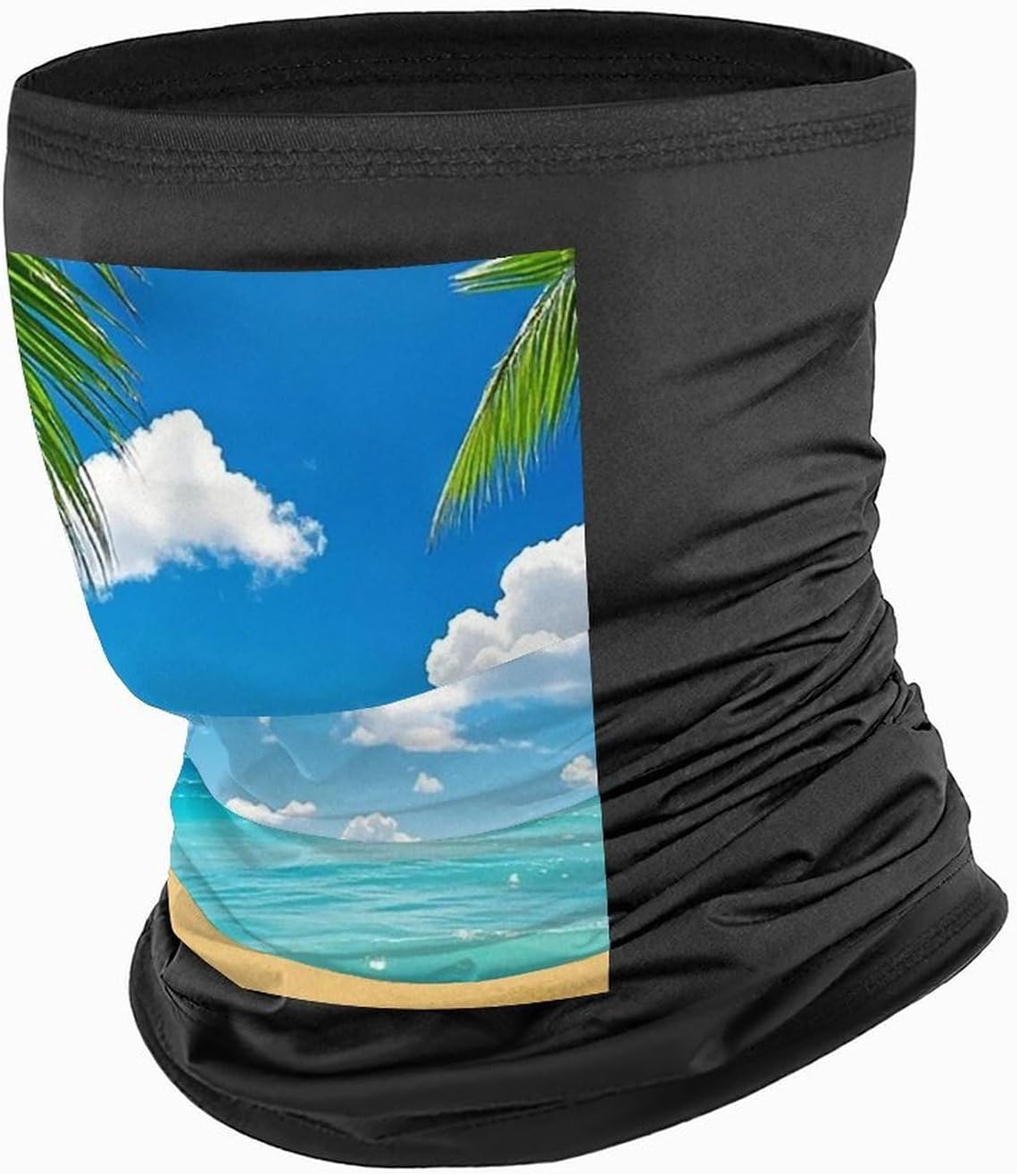 Hawaiian Beach Neck Gaiter Face Mask Ski Mask Cold Weather Balaclava Winter Face Cover Scarf for Women Men