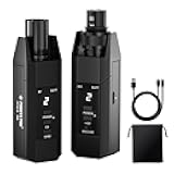 Plug-on XLR Wireless Transmitter Receiver System, Wired-to-Wireless Microphone System w/ 16 UHF Frequencies, XLR Microphone Adapter for Both Dynamic Mic and Condenser Mic (PTU-X)