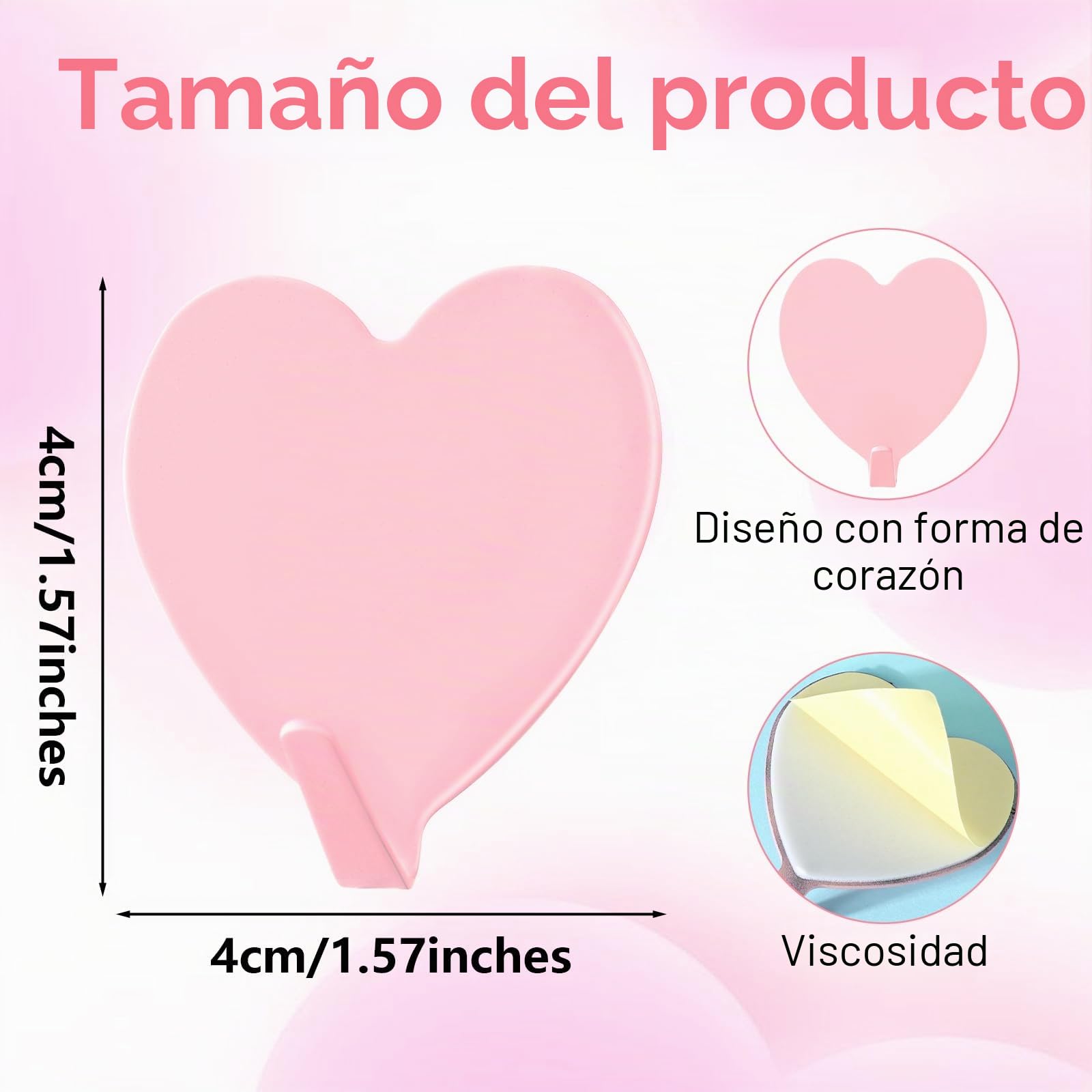 Dimeho 6 ganchos autoadhesivos de pared ganchos decorativos para colgar perchas de acero inoxidable coloridos ganchos adhesivos sin taladrar para toallas de baño, casa, llaves, cocina, oficina, aula