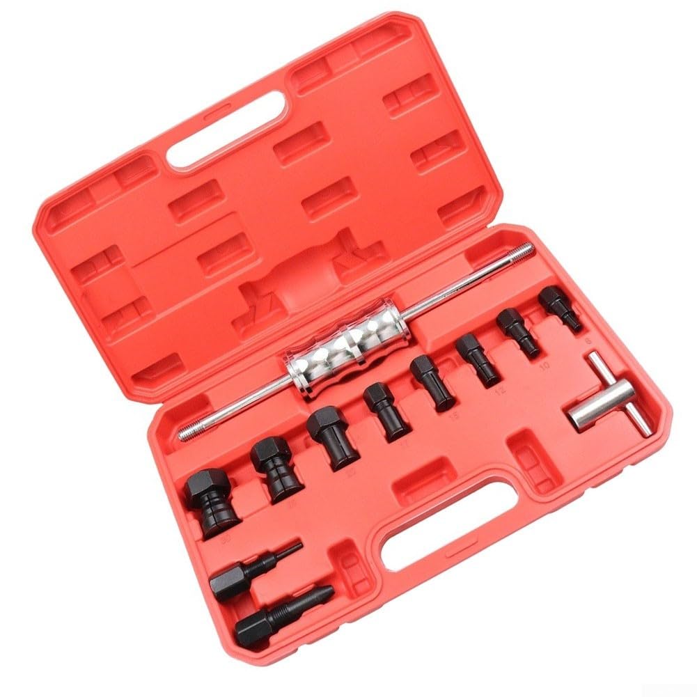 Juego de 12 extractores de rodamientos de agujero ciego de 8 a 32 mm con martillo deslizante, kit de herramientas de extracción de rodamientos internos para automóviles y motocicletas