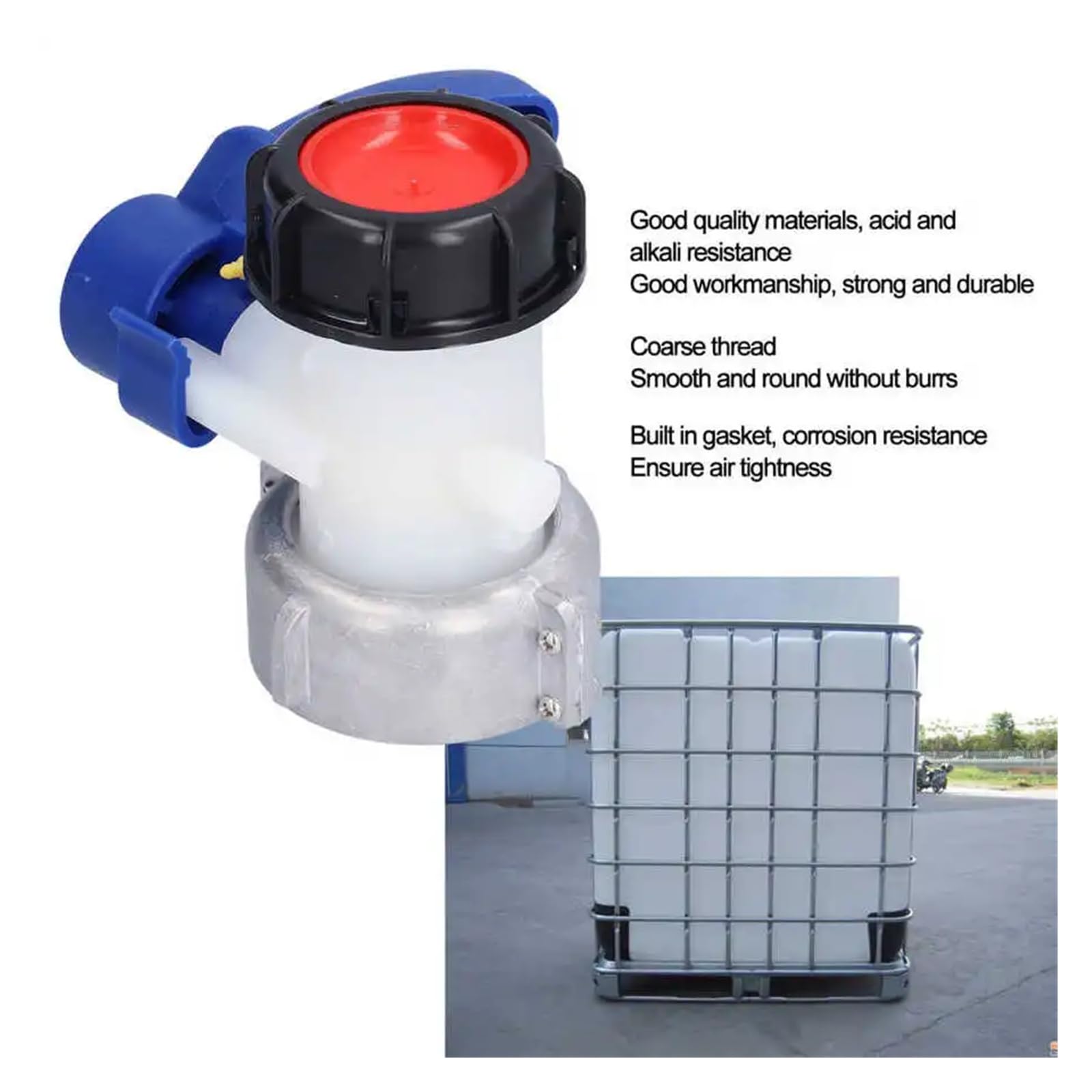 złącze kranu, Zawór kranowy DN50 IBC Tank Adapter wodny antykorozyjny do pojemnika na beczkę tonażową Akcesoria do zbiorników IBC