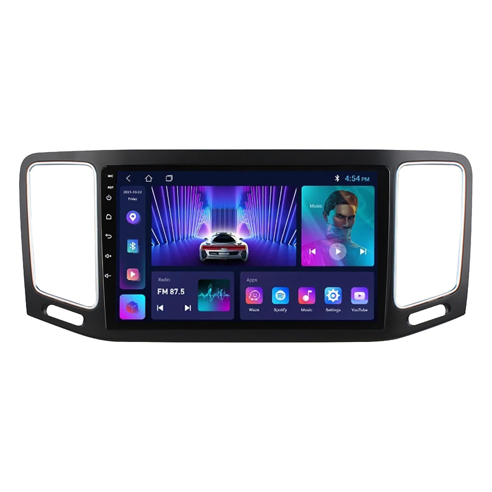 Autoradio tactile 9 pouces avec Android Auto et navigation GPS pour VW Sharan 2012
