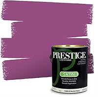 Vista 107 de PRESTIGE Pinturas de pintura interior e imprimación en uno, 1 galón, plano, combinación comparable de Sherwin Williams* Kimono Violet*