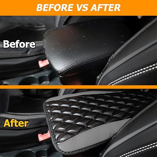 Miniatura 5 de Almohadilla para consola central de automóvil, funda universal impermeable para caja de asiento, 12.6 x 7.5 pulgadas, protector de reposabrazos de