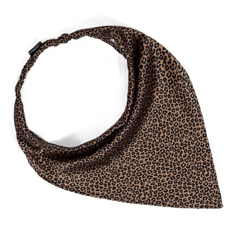 Image of Hair Drama Co. Elastic Bandana Head Scarf for Women | Silk Satin Head Wrap Bandana Scarves | Boho Style Statement Headband Stylish Design | All Day Wear Scarves | Hair Scarf Accessories