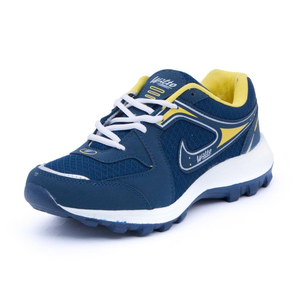 Asian Mens Navy Blue & Yellow Mesh Bullet-13 Range Running Shoes -11 UK (B00SE2F650) Amazon Price History, Amazon Price Tracker