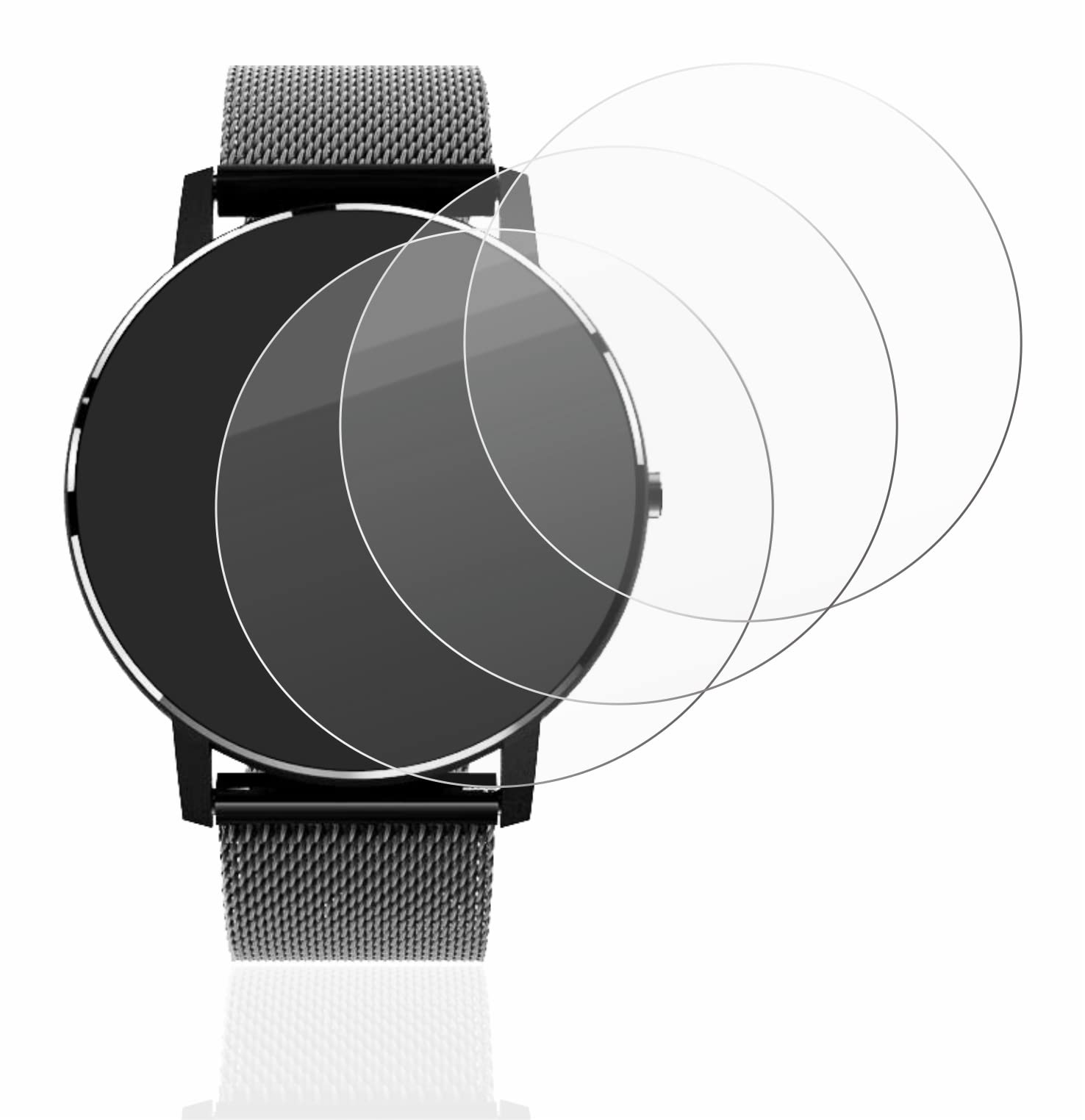 brotect Glass Screen Protector Film compatible with Holalei Fitness Tracker 1.3" (3 Pack) - Glass-Foil Protection [Scratch Resistant]