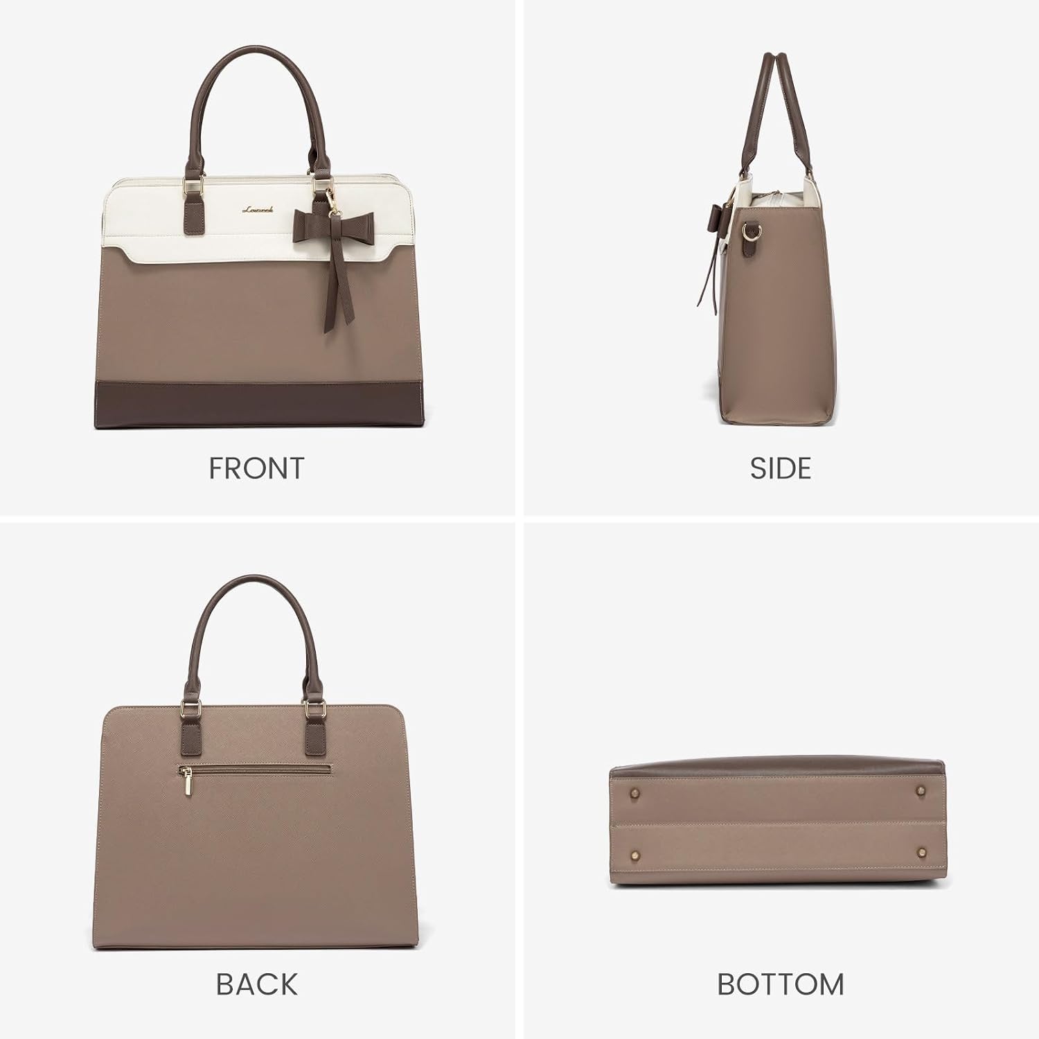 LOVEVOOK Laptop Tote Bag for Women,Leather Work Bag, Waterproof Business Teacher Bag,Large Computer Handbag Purse Briefcase,Office Gifts for Women