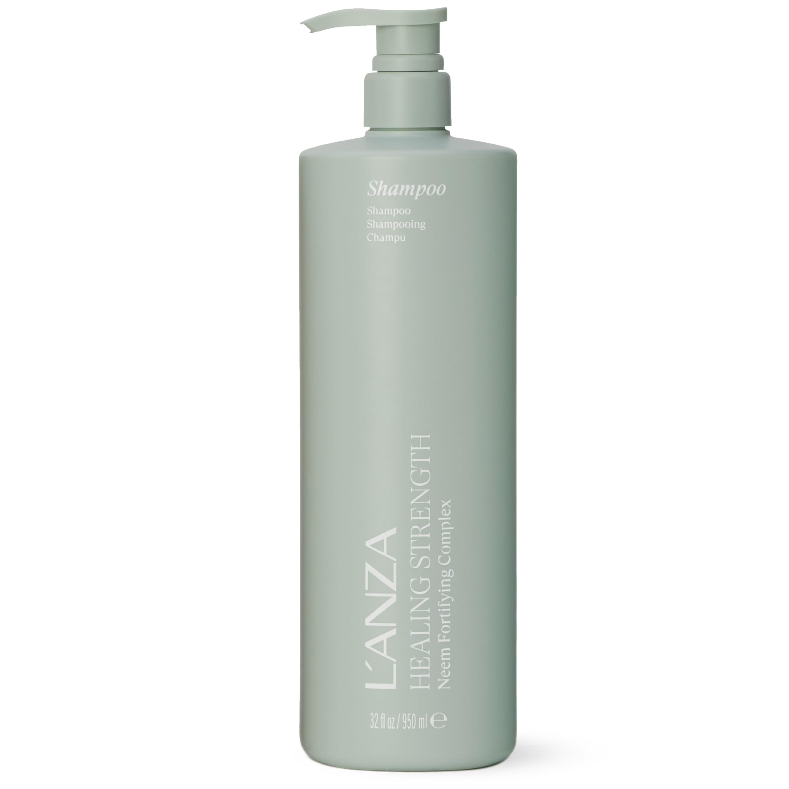 L'ANZA Heilkraft Weißes Tee Shampoo (1,000 ml), Stärkt, Schützt und Stellt Schwaches, Brüchiges und Gealtertes Haar Wieder Her, Reich an Keratin-Protein, Heilenden Ölen und Vitamin C, Keratin Shampoo