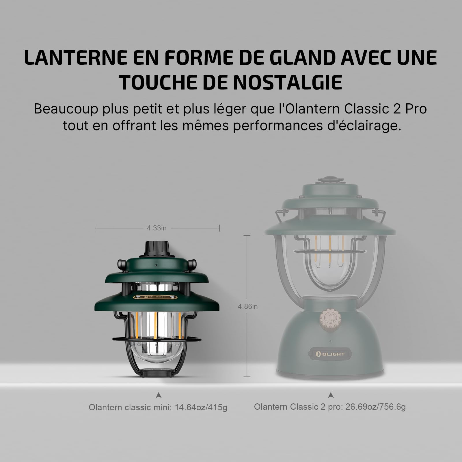 OLIGHT Olantern Music Lanterne Camping | Max 300 Lumens | Lumière Orange/Blanche Chaude | Bluetooth 5.3 | Haut-Parleur