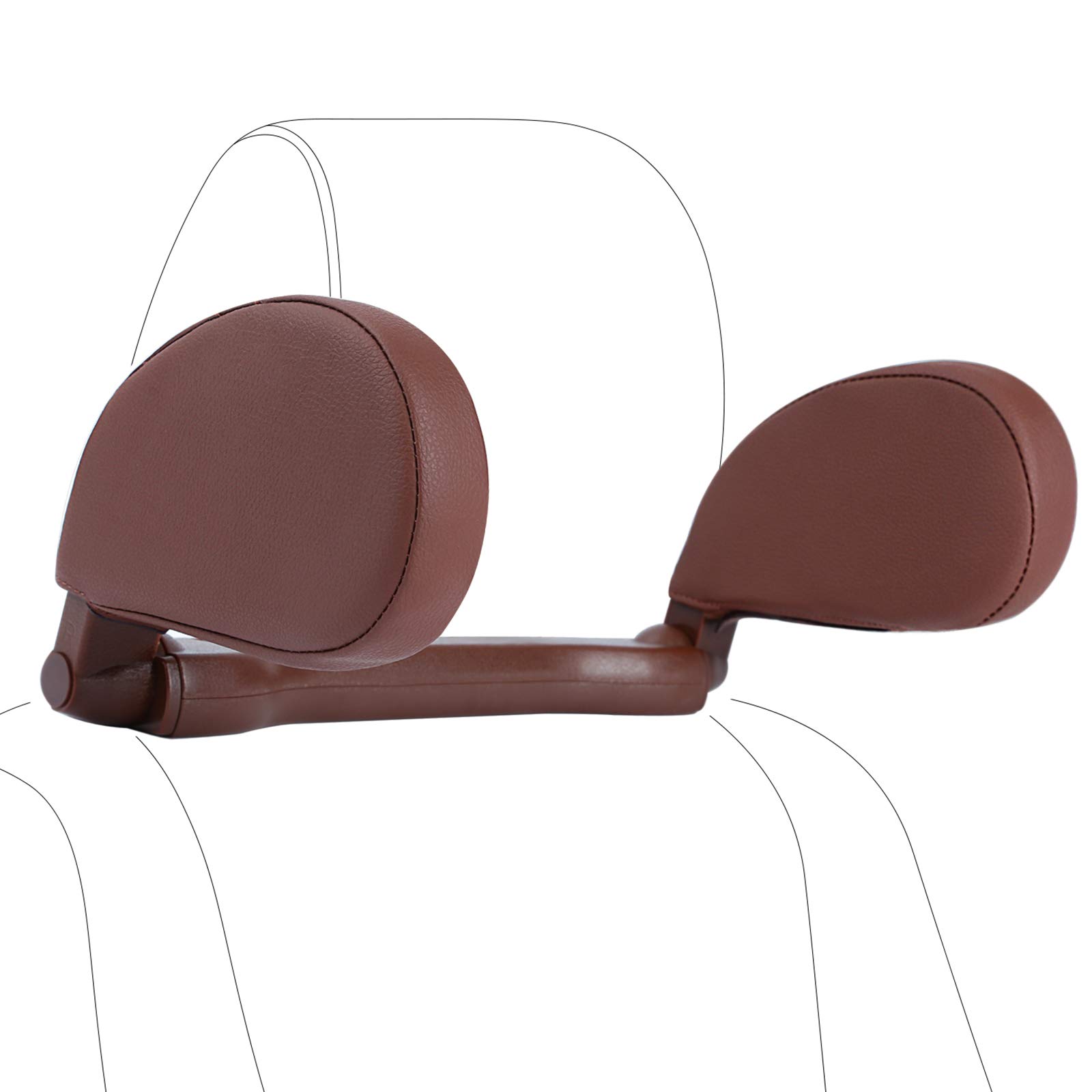 HSWT Car Headrest Pillow, Car Neck Pillow Head Pillow, Sleeping Travel Car Pillow, Car Neck Head Shoulder Sleep Cushion Car Side Pillow for Kids Adults Elders