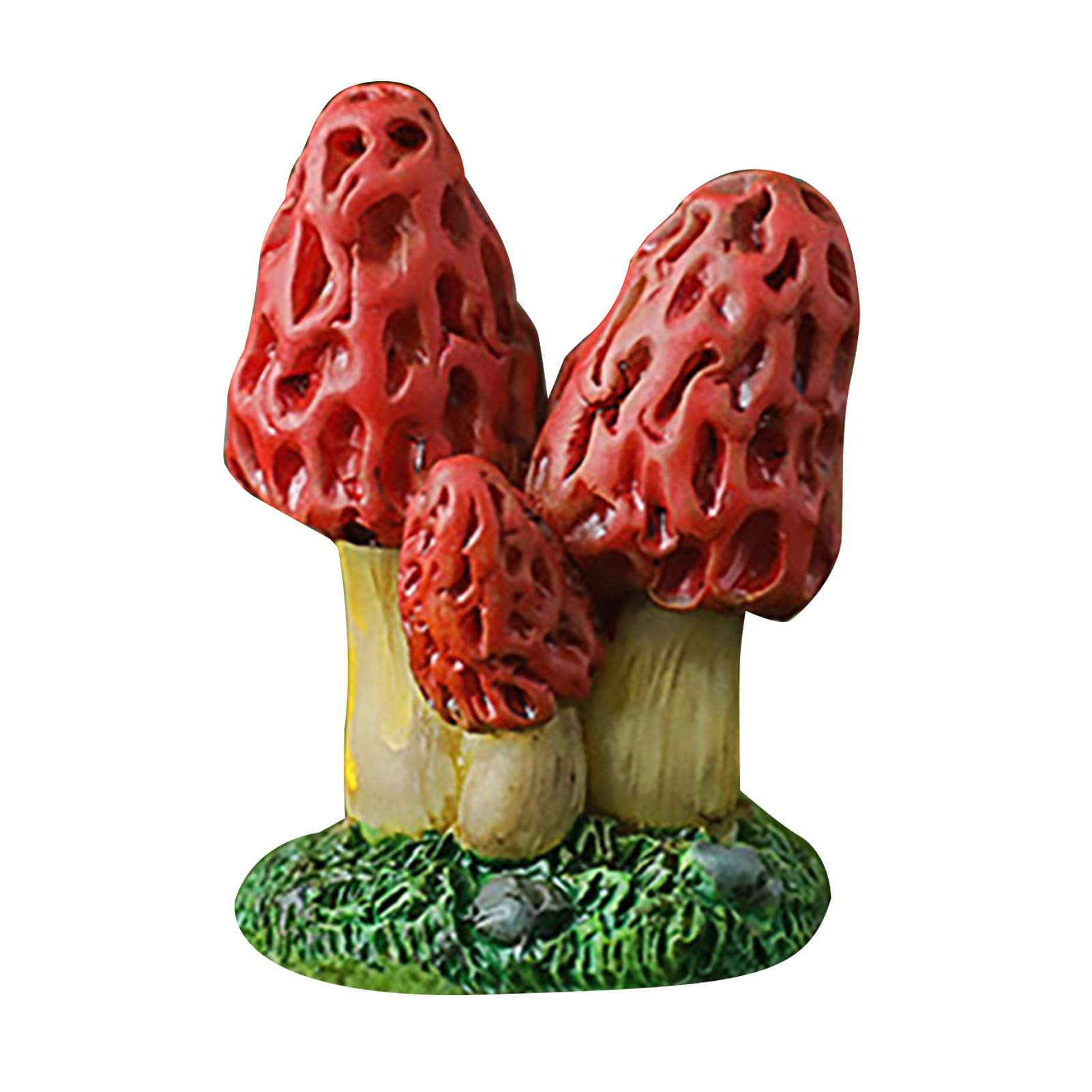 Pasisuu Miniature Fairy Garden Mini Mushroom Statue， Hand-Painted Mini Figurine Set, earth-friendly Resin Wild Garden Accessories, Tiny Fake Statue for Terrariums and Bonsai Pots C