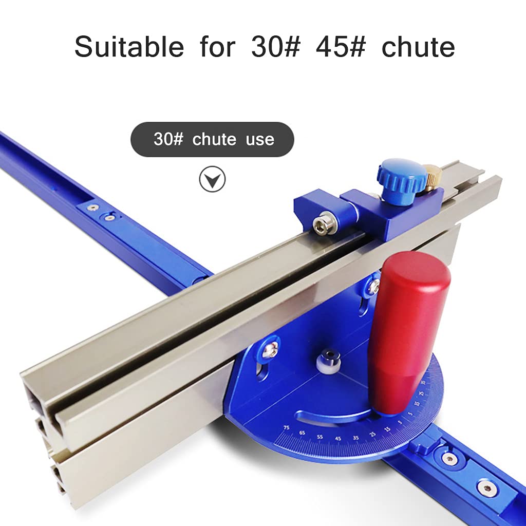 Buwei Machines à Bois Scie à Table de précision Jauge à onglets Tige de poussée Arrangement Arrêt de Table Règle Rapporteur Alliage d'aluminium Anti-Haute température