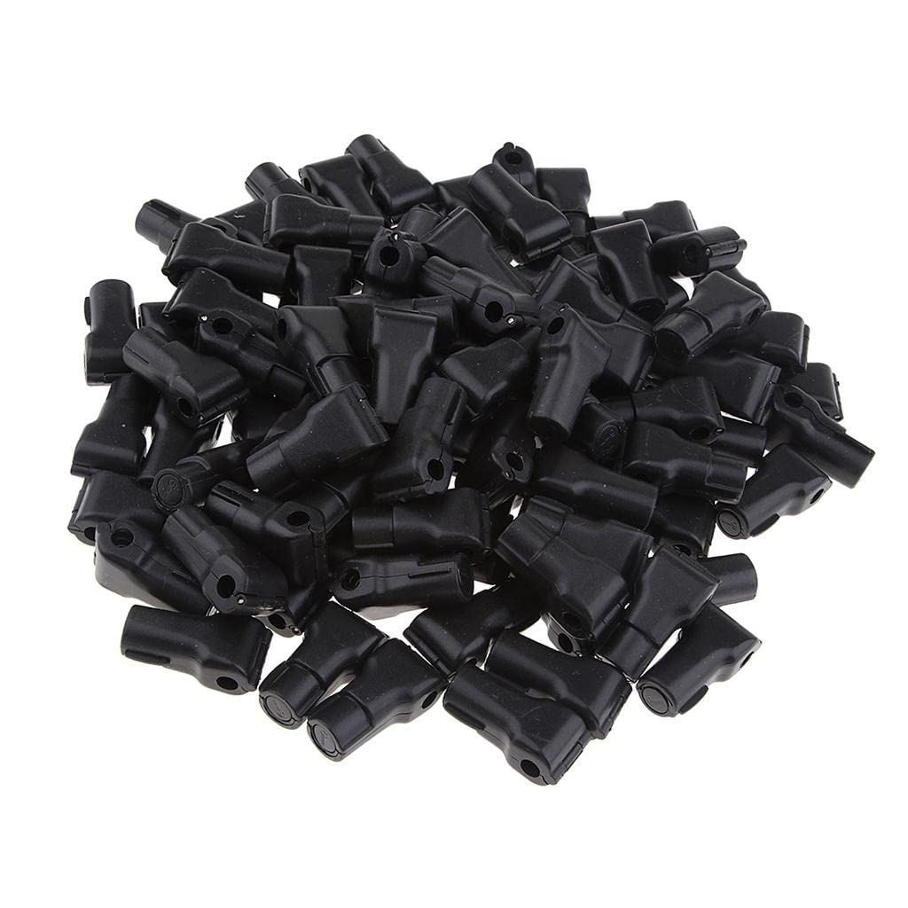 100Pcs Hook Stop Lock Safety Lockout Padlock Anti-Theft Lock Black 5 mm-image-18