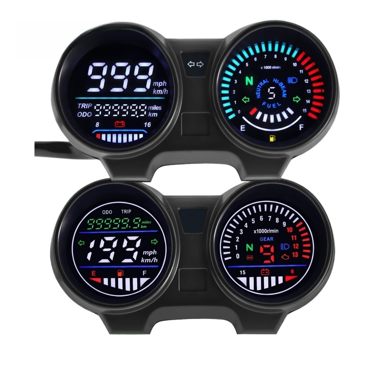Contagiri contachilometri Per Strumenti Tachimetro Moto Per Titan 150 Pannello Cruscotto Digitale Elettronica LED Velocità Contagiri RPM Per
