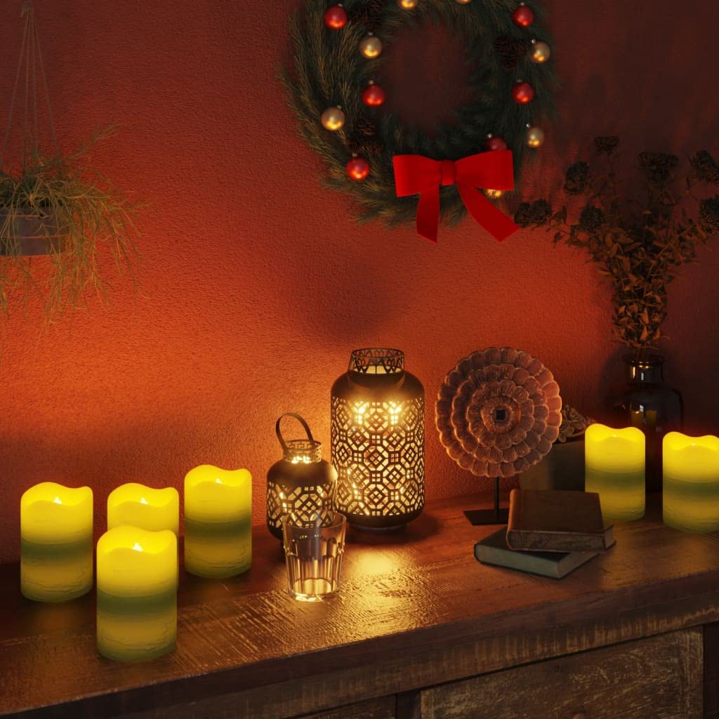 24 candele a LED con telecomando, bianco caldo, candele a colonna in vera cera, senza fiamma, dimmerabili, con timer, funzionamento a batteria, per soggiorno, giardino, matrimonio, decorazione