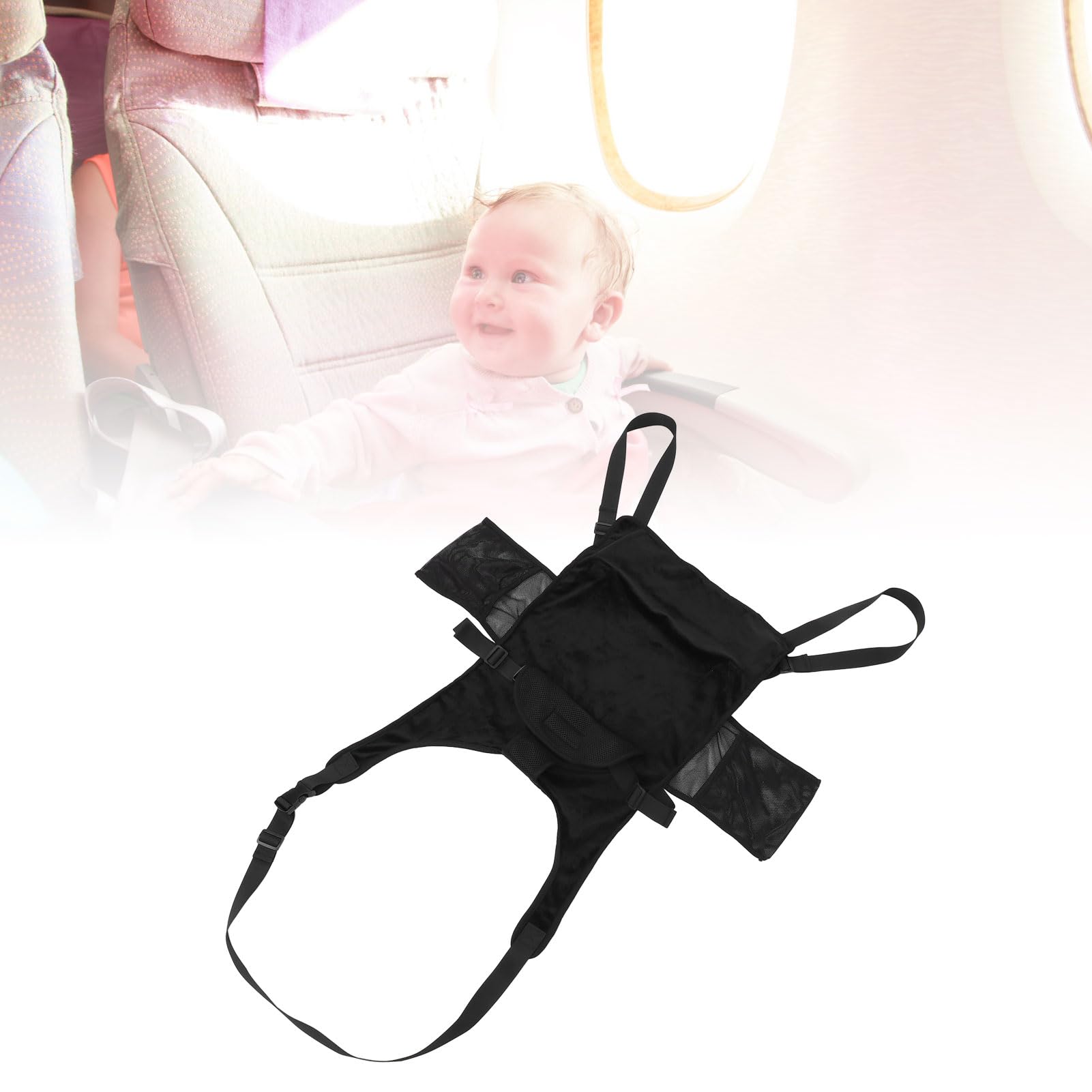 Cama de Viaje Portátil para Niños Pequeños, Extensible para Avión, Artículos Esenciales para Volar con Niños Pequeños.