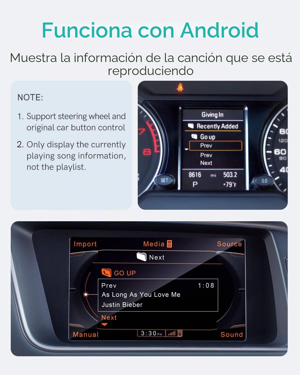 Adaptador Bluetooth para Coche Audi (2006-2009) con Interfaz AMI, Sistema MMI 2G, Kits Bluetooth para Coche con Sonido HD(Audi2G(2006-2009 Year Audi MMI 2G))