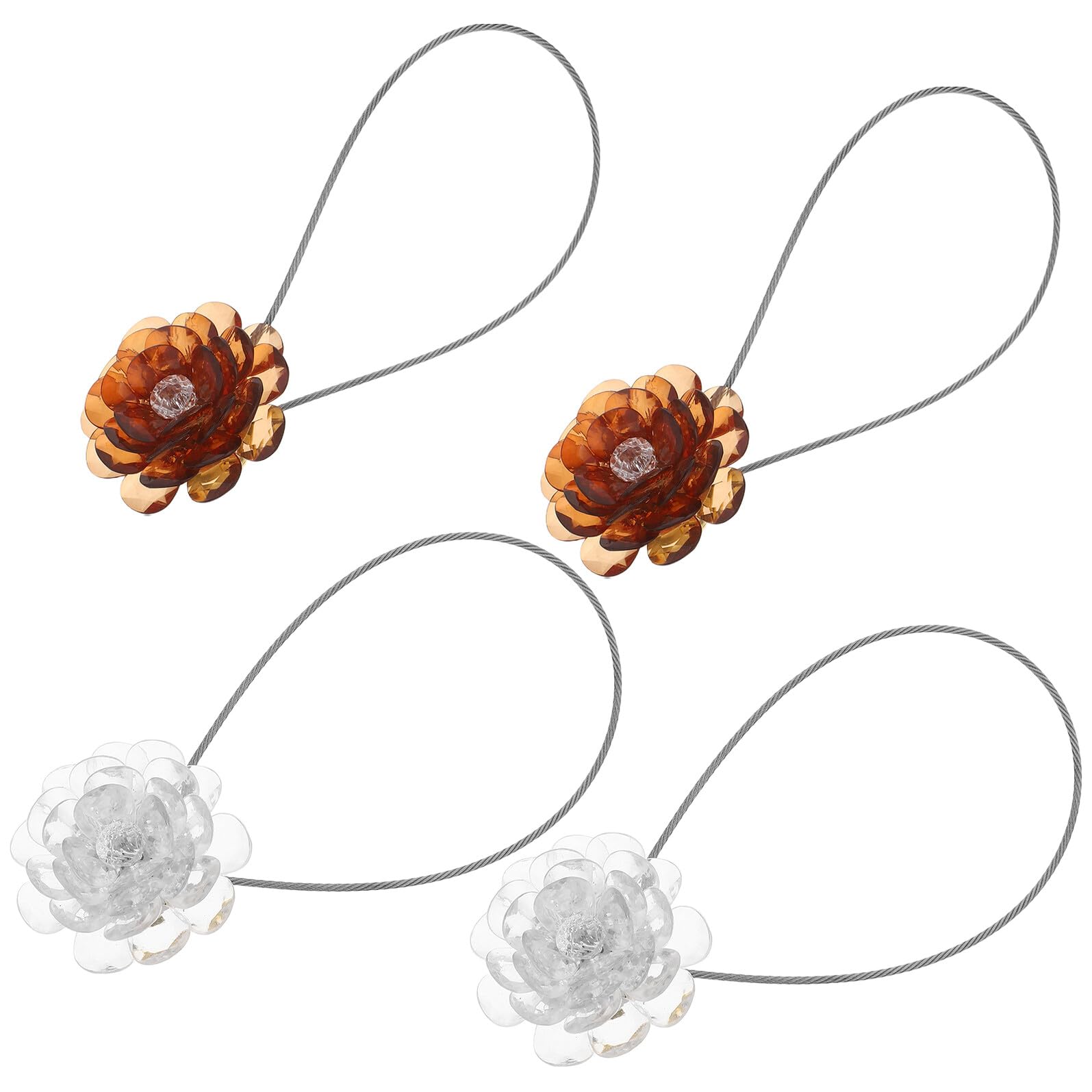 4 Pezzi Fermatende Magnetici per Tende Fermatende Magnetici con Corda Intrecciata