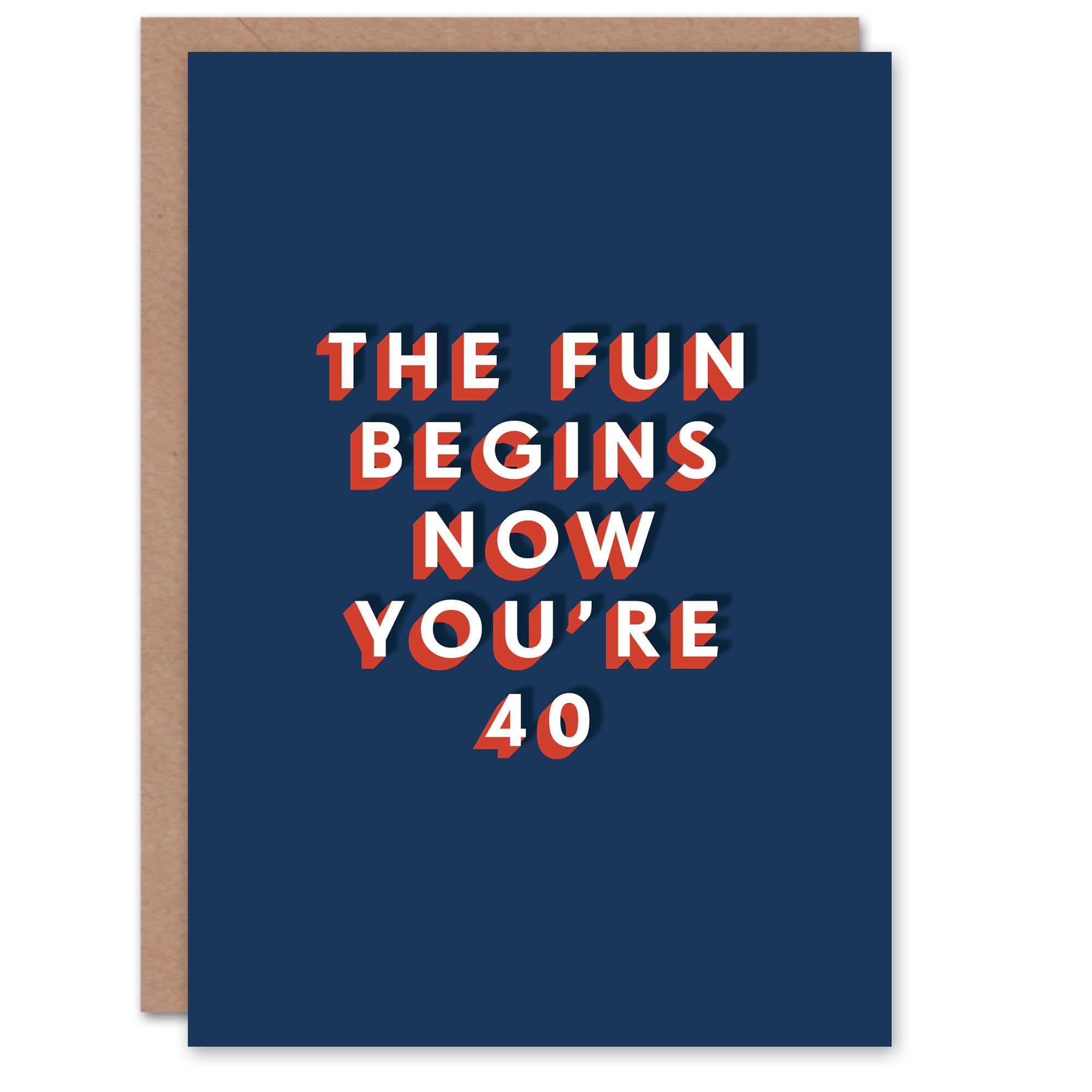 Artery8 40 Year Old Milestone The Fun Begins Now 40th For Him Birthday Card