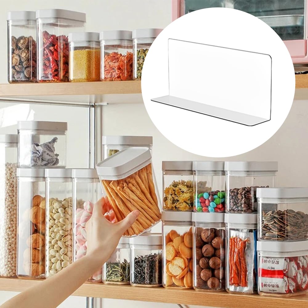 10 Divisori Trasparenti Per Mensole - Organizzatore Armadio Multiuso Per Cucina, Ufficio, Guardaroba - Foto 3